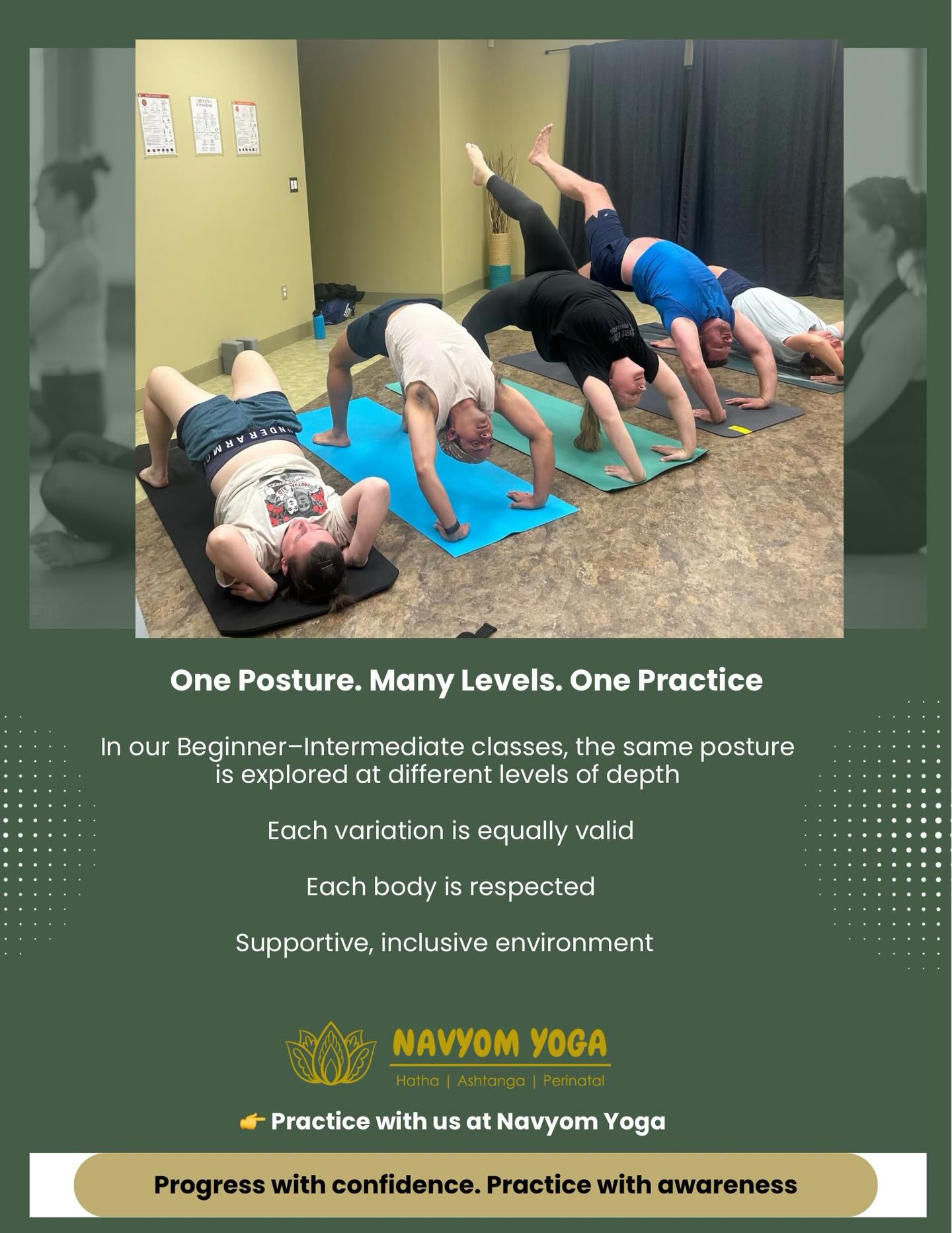 New to yoga or building consistency ?
.
.
.
Explore our Beginner–Intermediate classes at @navyom_yoga
Start any day of the month — no waiting, no pressure.
Drop-ins and monthly options available.
👉 Check our website www.navyomyoga.com for details !
🧘🏻♀️Dm to book your spot !
#yogaclass #yogaforall #yogastudio #strengthandbalance #wellness