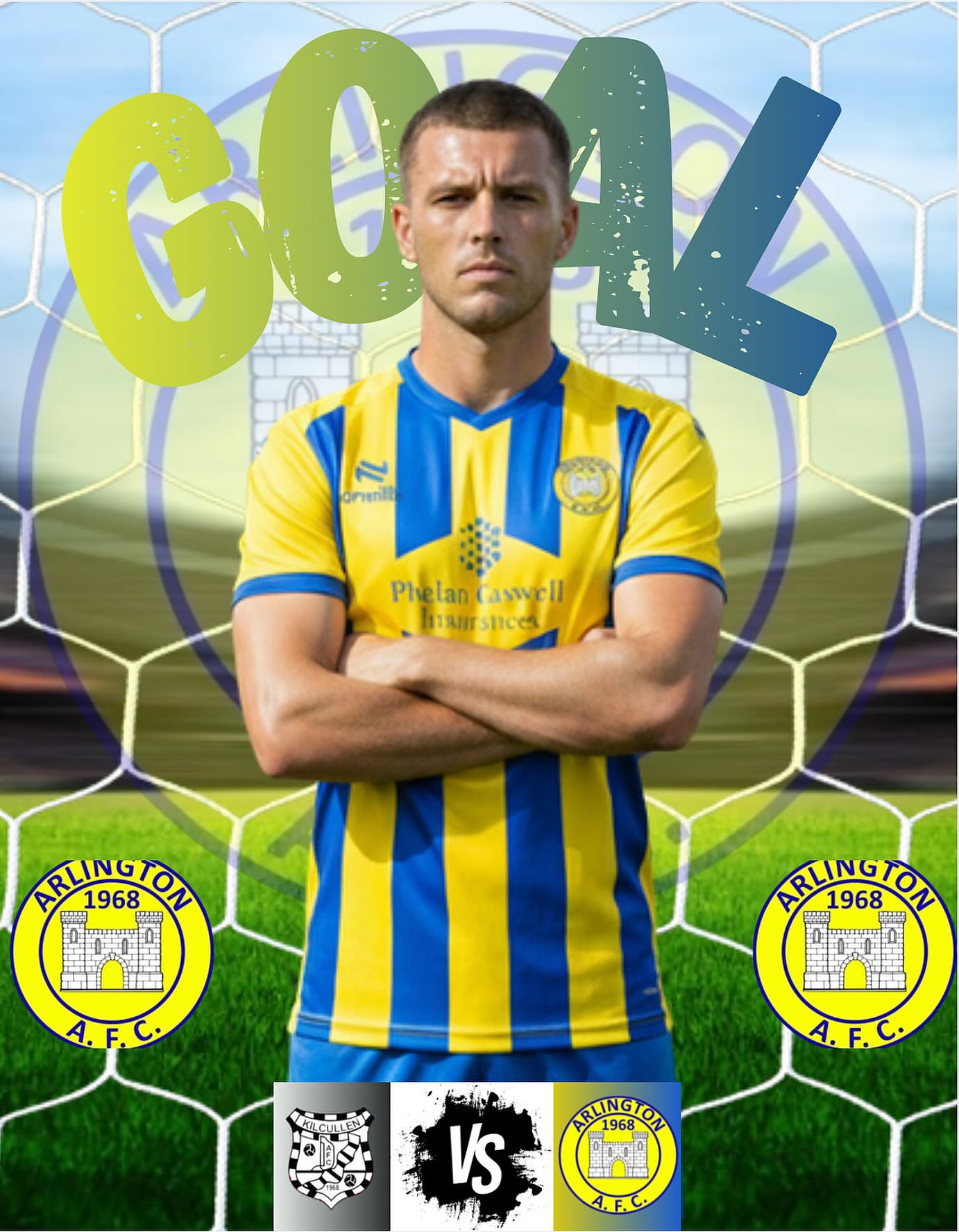 Kevin Garry equalises for Arlington AFC Soccer Club 86 minutes gone 2-2