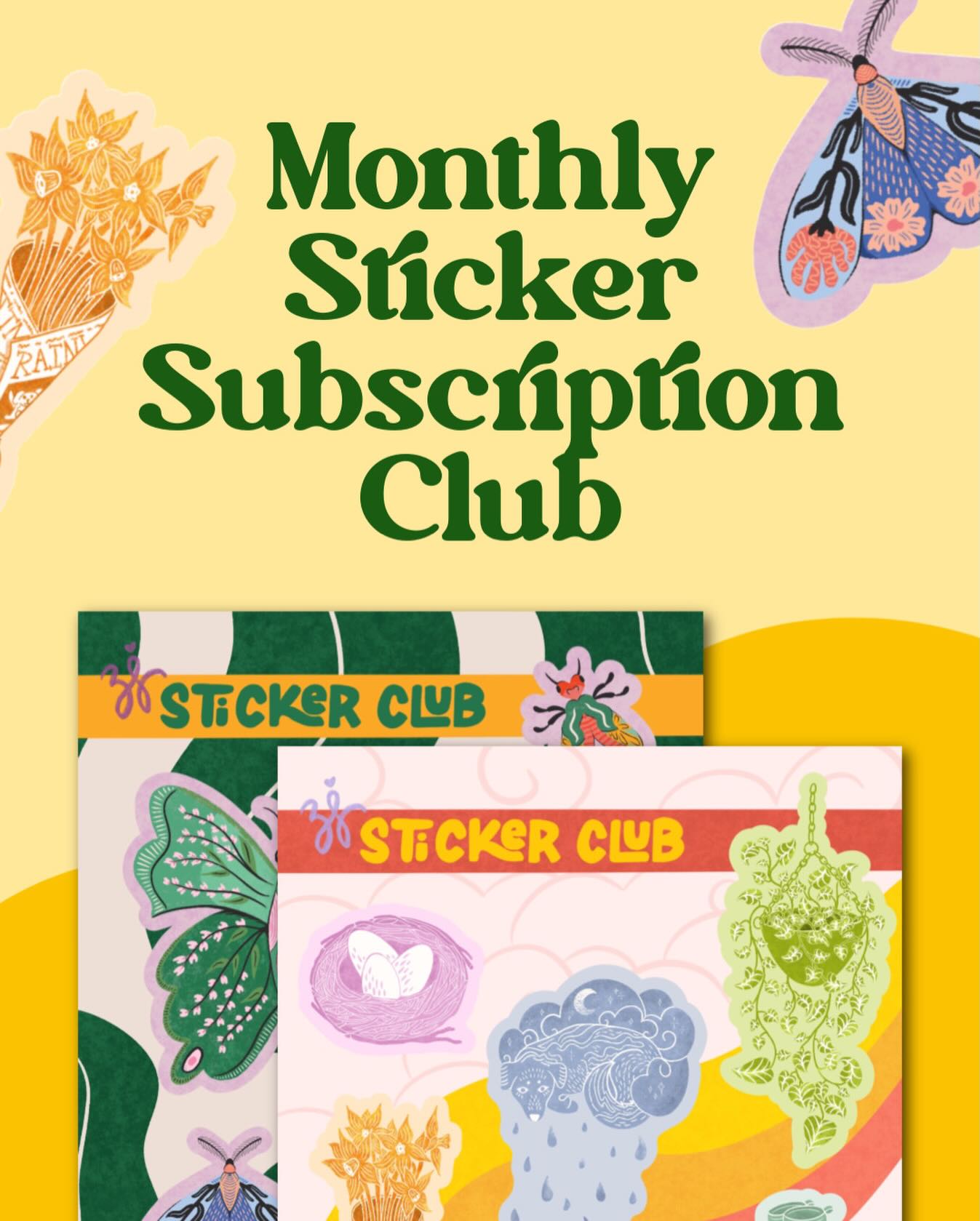 We have opened ✨TEN ✨ sticker subscription spots for March! Head to our Etsy before February 28 to join the club! ✨#stickersubscription #stickeraddict #stickerclub #canadianart #canadianmade