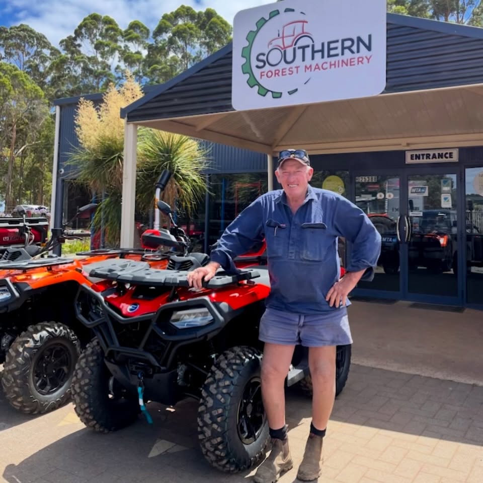 Congrats Mick - New CFMoto 520 EPS in Magma Red!
As a long time CFMoto customer, he was quick to get his hands on this beautiful new ATV with plenty of power and ready for work.
Thanks for your business and enjoy your new quad bike.
@cfmoto_australia
#manjimup #manjimupwa #pemberton #franklandriver #bridgetown