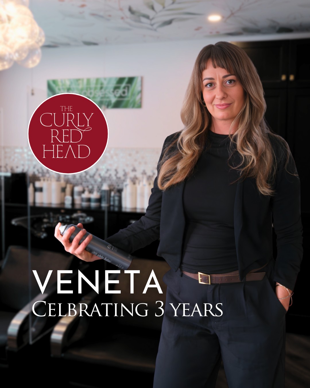 Today we’re celebrating 3 wonderful years of Veneta at The Curly Red Head. ✨
Veneta brings creativity, care, and a genuine love for her craft to every guest she works with. She has become a valued part of our salon family and a stylist our guests trust and love.
Thank you, Veneta, for your dedication, talent, and the positive energy you bring to The Curly Red Head every day. Here’s to many more years of growth and beautiful hair ahead.