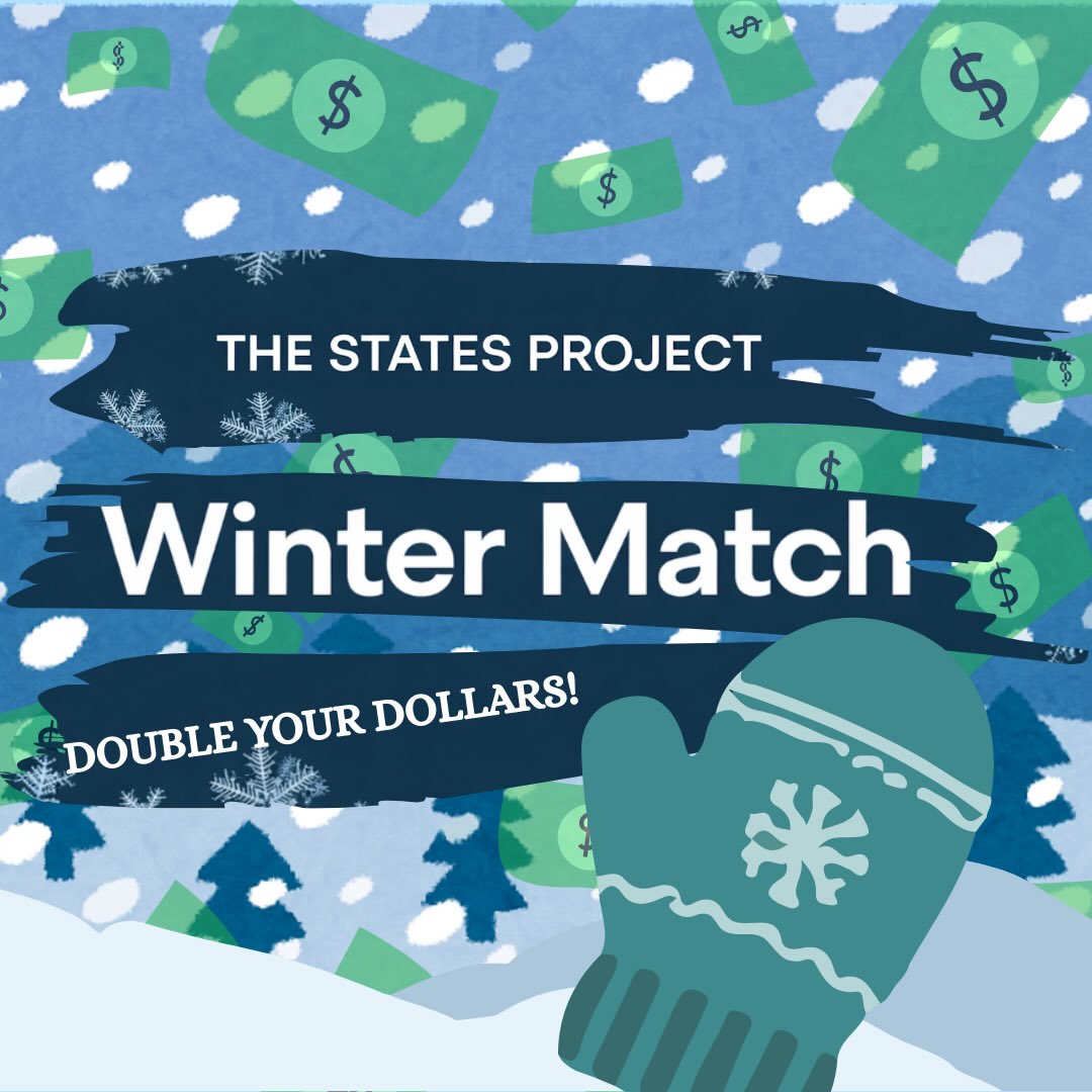 Turn up the heat and donate to State Fair, whilst the Winter Match is active! Your dollars will be doubled (want to donate $5? The match will make it $10! Want to donate $50? The match will make it $100!)💲💲
Donations will go towards our early dollars and if you are donating for the first time you will automatically become a member of our giving circle 🤝 Now is a great time to join, as we will soon be making our state selection.
Donate today, double your dollars and join us! It starts in the states! 🇺🇸 💙