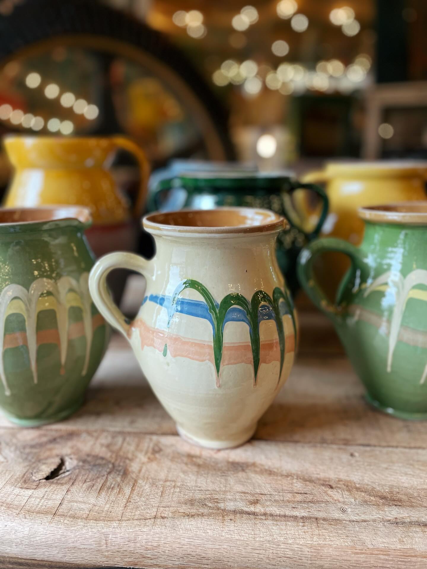 Finishing off the week with these stunning Romanian slipware folk bowls and jugs.
They add a touch of sophistication to any stylish setting in your home. The jugs can be used for beautiful floral arrangements or as a centrepiece, and the bowls are perfect for serving or displaying fruit. If you're after a striking but original ceramic piece, these are a great choice. With their unique colours and rustic charm, no two pieces are the same. They simply reflect how they are made with traditional Romanian pottery methods.
Bowl price range : £25 - £32
Jug price range : £28 - £55
Please message us if any in particular interest you. Limited stock available and they’ve been selling fast since they arrived here at Cellar 41 Thursday!
#ceramic #handmadepottery #rusticcharm #slipwarepottery #uniquefinds