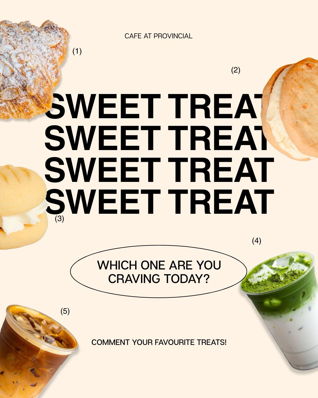 Decisions, decisions… the hardest part of your day just got sweeter.
Are you going:
(1) flaky & fabulous,
(2) soft-baked perfection,
(3) a classic melt-in-your-mouth moment,
(4) matcha made in heaven, or
(5) iced coffee because yum?
We fully support ordering two “just to be sure.”
Tell us your number below 👇
#cafeatprovincial #ballaratcafes #ballarateats #drinkballarat #visitballarat