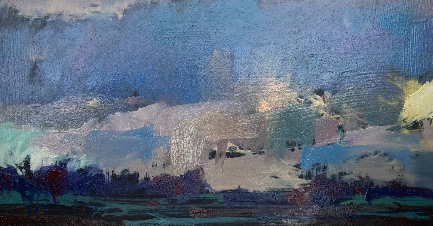 Here’s this morning’s small study of the light over Skiddaw