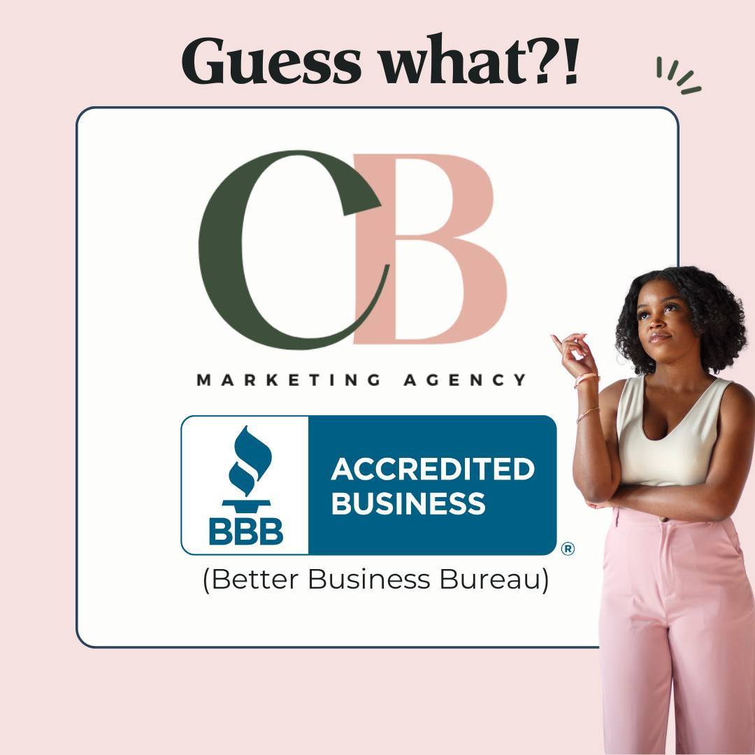 Proud to announce that CB Marketing Agency is now officially certified by the Better Business Bureau! 🌟✅ It's a testament to my commitment to integrity, quality, and exceptional service. Thank you for your trust and support. I'm here to serve you better than ever! 🤝📈
#BBBCertified #socialmediamanager #socialmediatips #socialmediamarketing #smallbusiness #milwaukeesmallbusiness #socialmediaagency