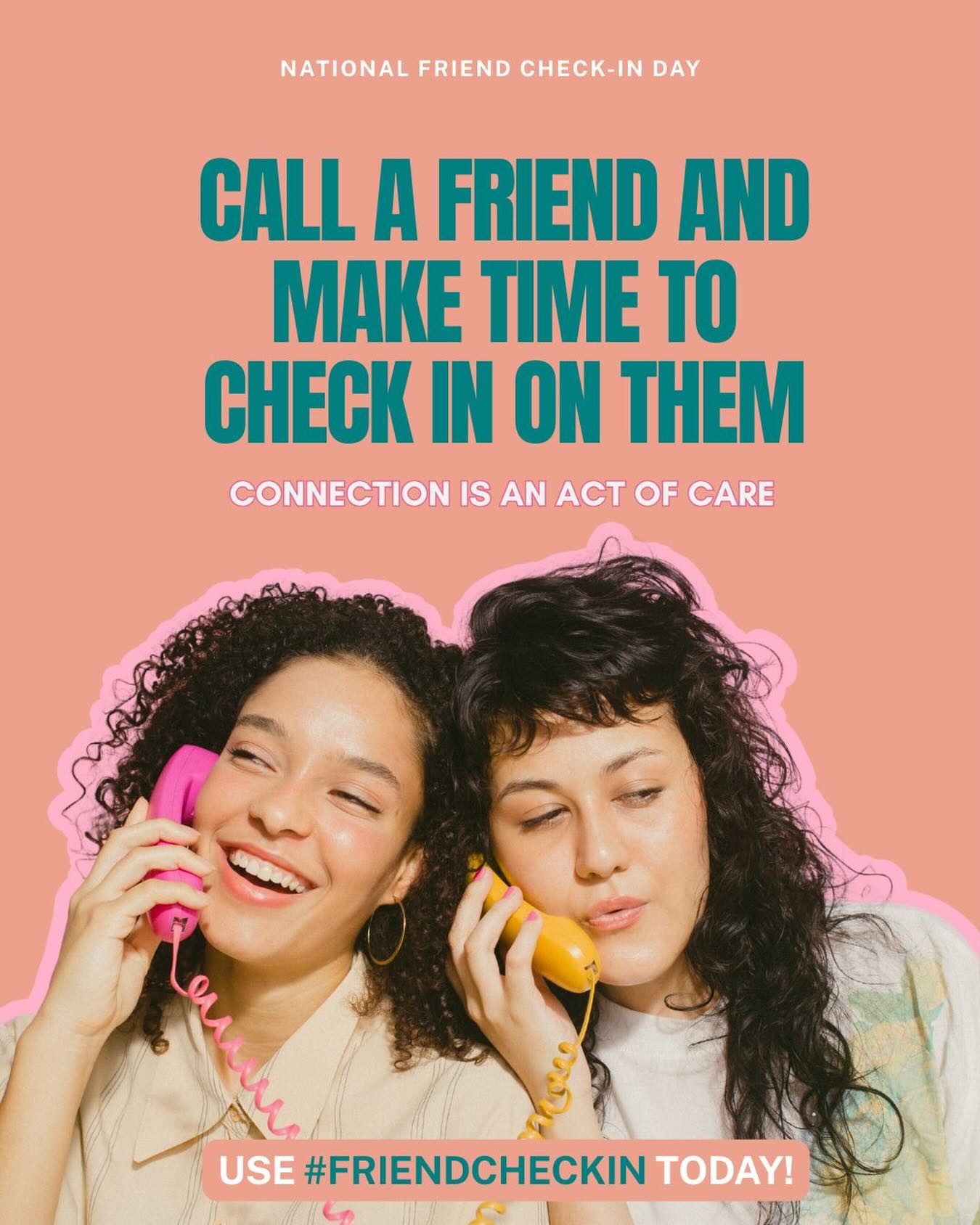 Remember when we used to spend hours on the phone until the cord couldn’t stretch any further? Connection is an act of care, and it’s time to bring that energy back!
Pick up the phone today. Not for a text, but for a real-time laugh. Who are you calling? Tag them below!
#FriendCheckIn #CallYourFriends #ConnectionIsCare