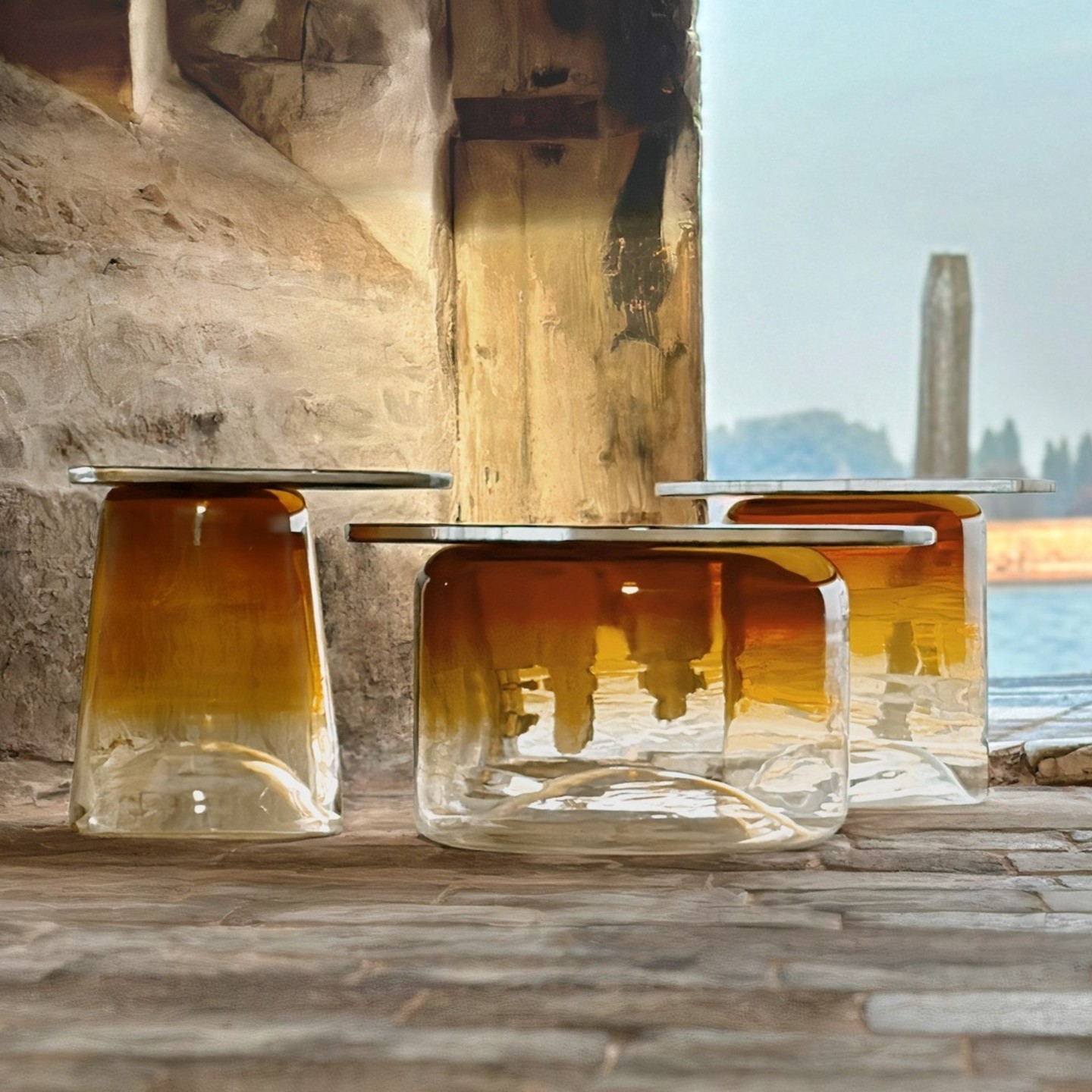 Recently came across the ICE Collection designed by @danielgermanidesigns for @bernhardtdesign In a word, these glass tables are stunning! They pick up the surrounding materials and the light as it changes throughout the day.......