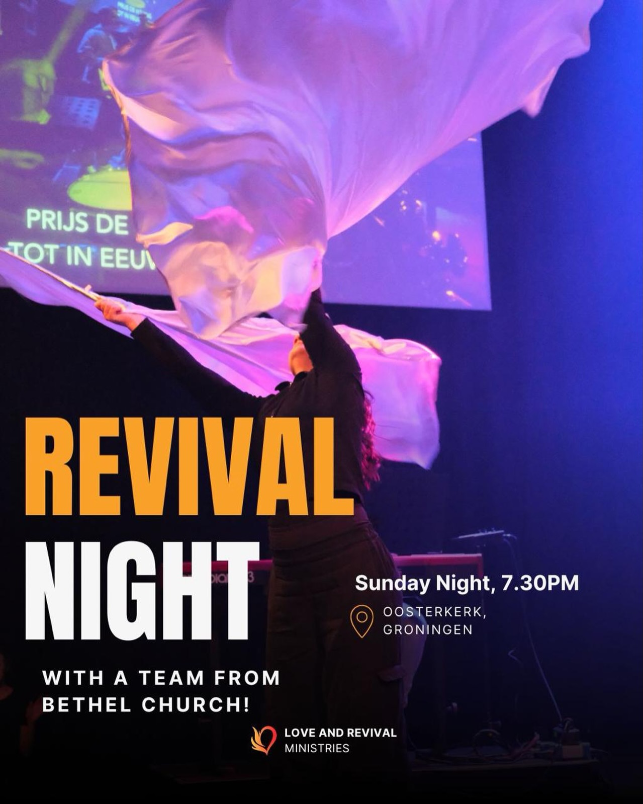 🔥 SPECIAL REVIVAL NIGHT – THIS SUNDAY 🔥
We are hosting a powerful Revival Night at de Oosterkerk in Groningen!
📍 Adres: E. Thomassen à Thuessinklaan 1, 9713 JP Groningen, NL
We are so excited to welcome:
- A worship team from Bethel Church
- A powerful group of women from @bethel
Come hungry for the more of Him!
Come with expectation, God is ready to move!
You don’t want to miss this, trust me 😉#loveandrevival #bethel #fyp #groningen #revival