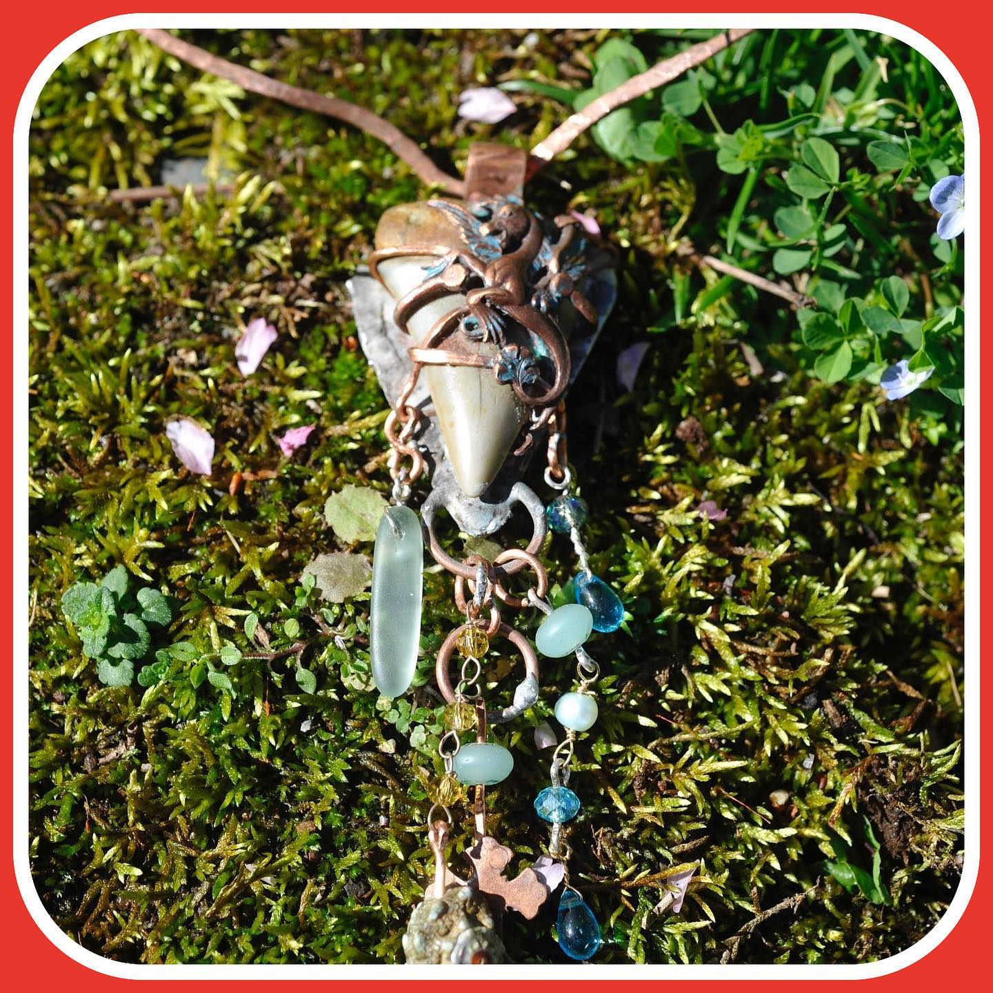 Cyber Sale On our Etsy Shop https://www.etsy.com/listing/961376084/mako-fossil-shark-tooth-talisman-pendant