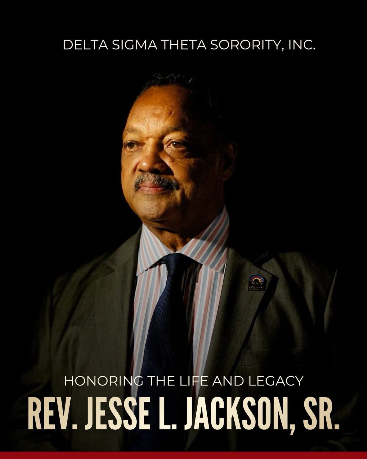 #Repost @dstinc1913
Delta Sigma Theta Sorority, Incorporated, joins the world in honoring the life and legacy of Rev. Jesse Jackson, Sr., whose passing marks the loss of a towering figure in the struggle for social justice. From his early days working alongside Dr. Martin Luther King, Jr., to the decades he spent carrying the movement forward after King’s death, Rev. Jackson devoted his life to pushing America toward its better self. He worked tirelessly to expand voting rights, economic opportunity, and equality, becoming a powerful and persistent voice in the ongoing fight for Civil Rights.
His presidential campaigns in the 1980s broke new ground, expanding who felt seen and included in national politics and reminding millions that they had both the right and the power to shape their own future. Through mantras like “Keep hope alive” and “I am somebody,” he affirmed the worth of those too often unheard and inspired generations to believe in their own dignity and possibility.
Reverend Jackson was not only a national leader, but also a friend and partner of Delta Sigma Theta. We were proud to recognize his extraordinary work and impact during our Centennial Founders Day Celebration in 2013, a moment that reflected the shared commitment between his life’s work and Delta’s legacy of social action.
Today, we honor his courage, his conviction, and the indelible imprint he leaves on our nation and on the communities we serve and represent. His life stands as a reminder that sustained advocacy, collective action, and unwavering faith can bend the arc of history toward justice.
#DST1913