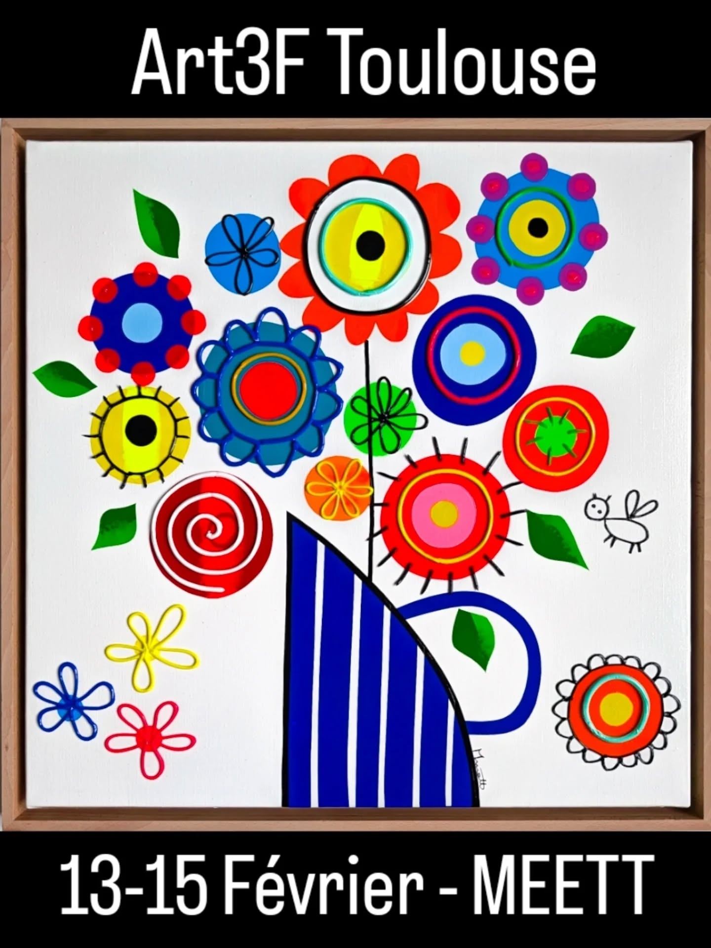 Retrouvez-moi à Art3F Toulouse du 13 au 15 février, stand F27 devant le bar 😉
📍 MEETT parc des expositions
Concorde Avenue
31840 Aussonne
🕑 Vendredi de 16h à 23h
Samedi de 10h à 20h
Dimanche de 10h à 19h
💌 invitation en m.p. ou directement depuis mon linktr.ee
https://linktr.ee/Muriel.matt
Ou sur mon site
https://murielmatt.com
A bientôt !!
#art3ftoulouse #ᴛᴏᴜʟᴏᴜsᴇᴍᴀᴠɪʟʟᴇ