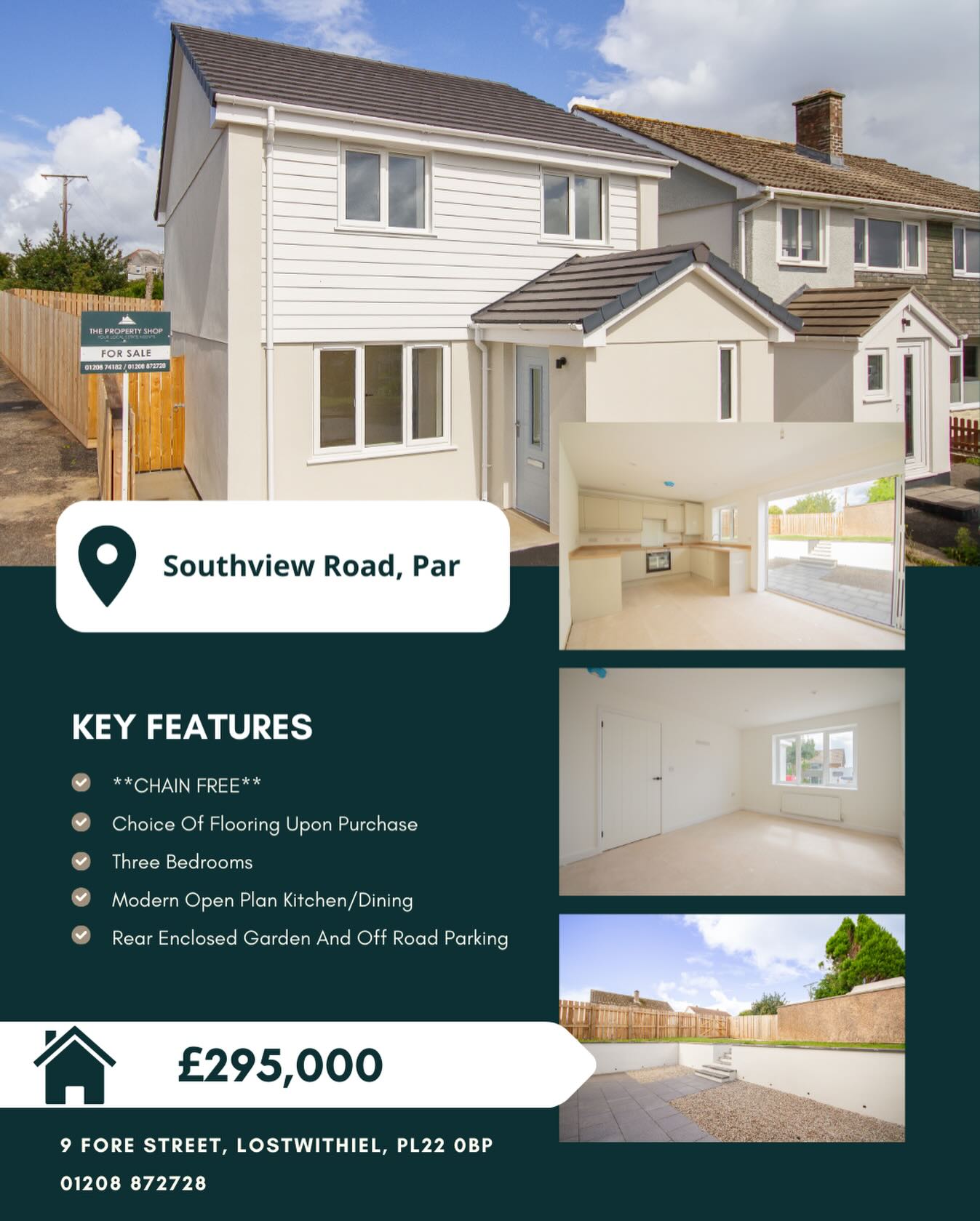 📍Southview Road, Par
🏠 £295,000
We’re excited to present this stunning newly built three bedroom detached home located on Southview Road in Par Cornwall. Nestled in a highly desirable area, this property boasts sweeping sea views across the picturesque Cornish coastline — a perfect blend of contemporary style and everyday comfort.
To enquire about this property, please call our Lostwithiel Branch on 01208 872728 📞
#cornwallliving #cornishestateagents #propertiesforsale