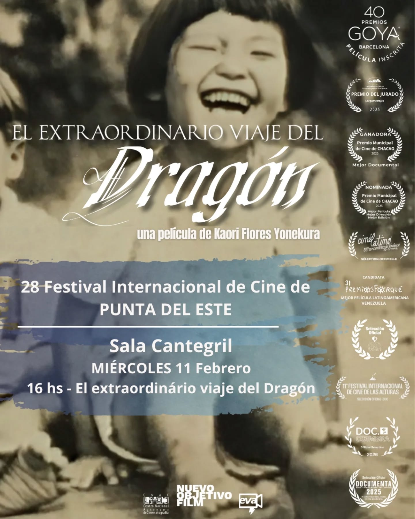 El cine es, antes que nada, un ejercicio contra el olvido.
"El Extraordinario Viaje del Dragón" (@el_dragon_film) de Kaori Flores Yonekura (@misss__nikkei) llega al 28 Festival Internacional de Cine de Punta del Este (@fic_punta) como parte de la Selección Oficial de Documental Iberoamericano.
Con maestría técnica y una profunda sensibilidad, esta película nos sumerge en un viaje por las raíces de Japón en Latinoamérica. No es solo un documental; es el mapa de una identidad que hoy se proyecta ante el mundo.
AGENDA:
🗓️ Miércoles 11 de febrero | 16 hs.
📍 Sala Cantegril.
🇺🇾 Punta del Este.
#CineIberoamericano #CineVenezolano #Documental #Latinoamerica
