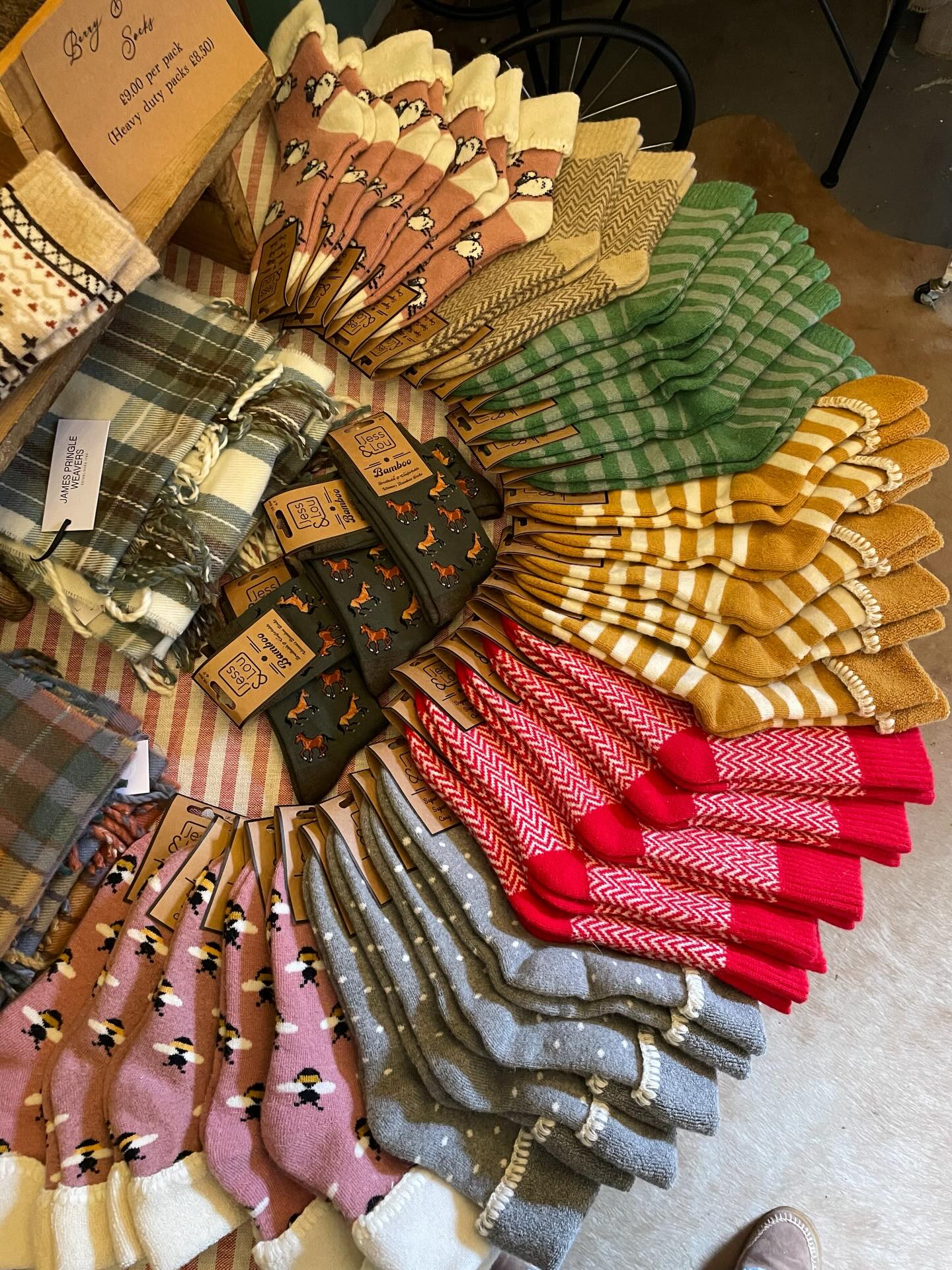 We’ve restocked Jess&Lou socks and the table is looking lovely and full with lots of colours and patterns to choose from. The weather is definitely calling for cosy socks 🧦
Pop in and grab your favourite pair, they do sell quickly 🛍️
#socks #winterstock #yorkshire #shopquality #cellar41