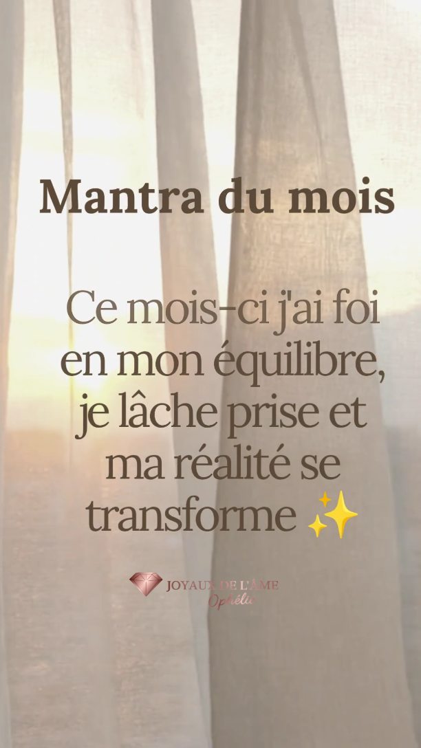 ✨Mantra du mois ✨
Ce mois-ci nous invite à revenir à l'essentiel.
Faire confiance à notre équilibre intérieur,
relâcher ce qui nous alourdit et laisser la vie se transformer naturellement.
Parfois lâcher prise ne signifie pas abandonner... Mais simplement permettre aux choses de trouver leur juste place.
Répète ces mots autant que tu en ressens le besoin et observe ce qui évolue en toi 🤍
Quel mot résonne le plus pour toi ce mois-ci ?
Dis-le-moi en commentaire 🥰
Si tu ressens le besoin d'être accompagné dans ton cheminement intérieur, je propose des guidances intuitives et soins énergétiques personnalisé.
Je serai ravie de t'accompagner 💫
#guidanceintuitive
#soinenergétique
#lacherprise
#developpementspirituel
#joyauxdelame