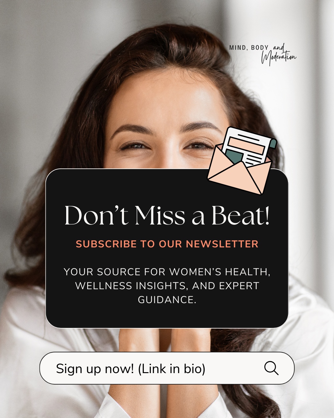 Stay in the know with actionable women’s health tips, wellness trends, and self‑care wisdom straight to your inbox. 🌿
Don’t miss anything, subscribe today!
#Newsletter #StayConnected #WomensHealth #WellnessUpdates #MindBodyModeration #StayInformed #HealthHub