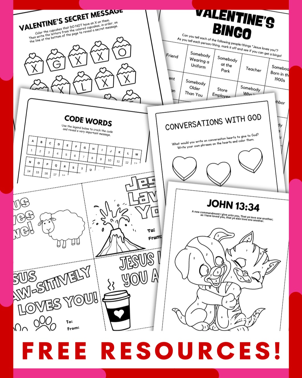 Valentine's Day is the perfect time to talk about God's love for us, our love for God, and our love for one another ❤️
To help you, check out these free resources you can download and use for pre-service activities, bell-ringers, take-home pages, lesson supplements, and more!
And, if you're planning a lesson on John 13:34, check out our premium activity pages! 11 activities for $5, and one download allows you to make as many copies as needed for your church, school, or home!
Get your resources now! Find the link for both free and premium resources in our bio.
