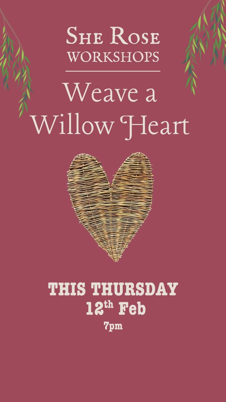 Workshops by guest weaving expert Nicola Clowes are always joyful.
Weave. Love. Laugh
Your willow heart can be for Valentines (or not)! Either way, you'll go home with a natural sculpture for your garden or home.
All materials are provided. Just bring yourself and prepare for a couple of hours of blissful, joyous creativity.
------------------------
🗓 THIS Thurs 12th Feb
🕰 7pm to 9pm-ish
📍 She Rose Gallery,
165 Mortimer St,
Herne Bay, CT6 5HE
➡️ Limited spaces:
🔗 Link in bio to book a workshop, or pop into the gallery.
https://www.jooakley.co.uk/eventsandworkshops