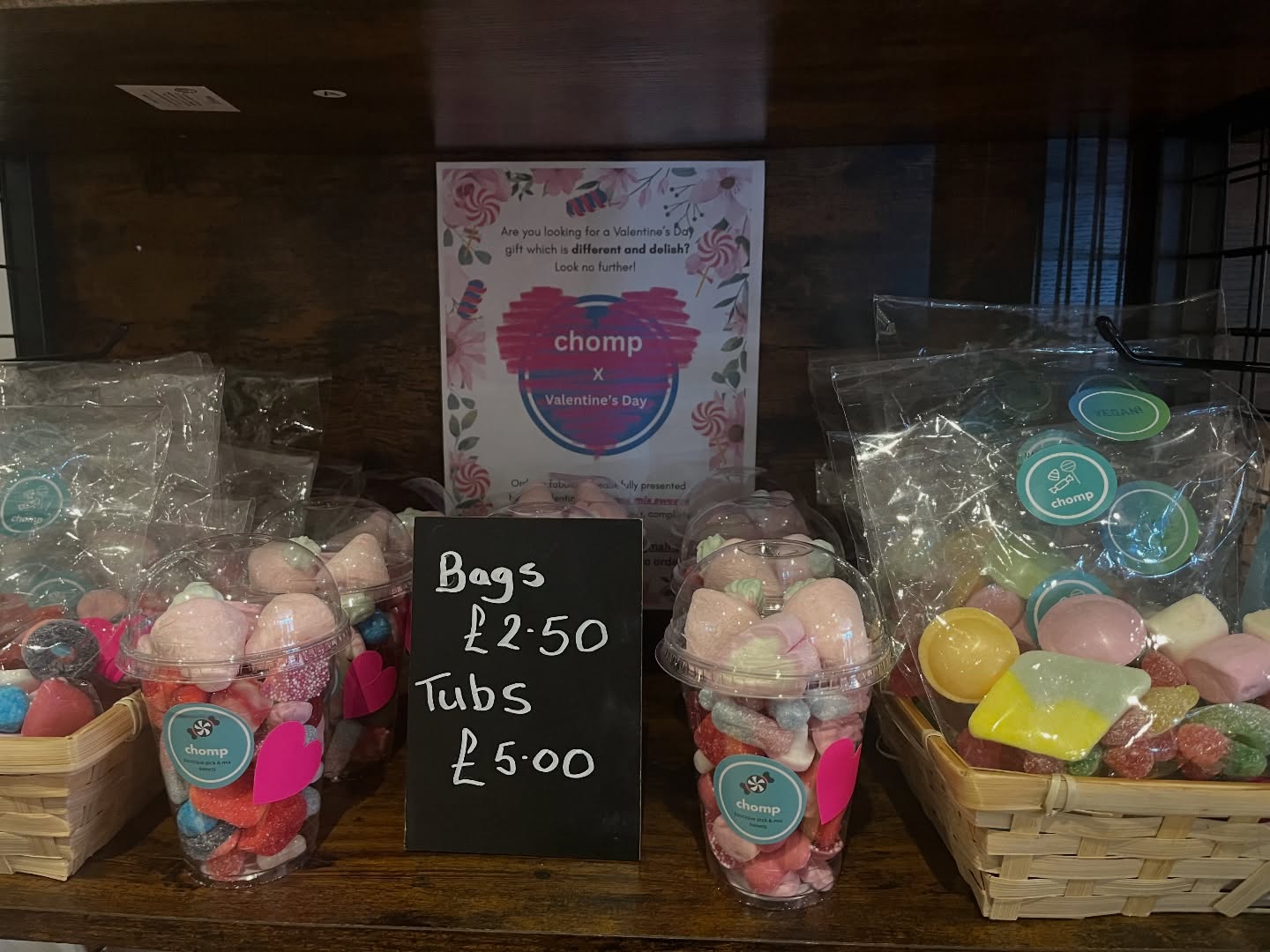 💛✨ SUPPORT LOCAL. ALWAYS. ✨💛
Our high streets are slowly disappearing… and if we don’t support small independent businesses, one day there won’t be any left 😔🏬
That’s why it’s SO important that local businesses support and champion each other, not compete against each other 🤝💪
Here at BossaNova Café, we’re proud to be supporting a lovely small growing business called Chomp 🍬💖
They put together sweet bags filled with retro favourites, with normal sweets AND vegan options 🌱🍭 — and we’ve now got a whole shelf stocked with their cute little goodie bags!
💝 Sweet bags – £2.50
💝 Sweet tubs – £5
💝 Valentine-themed with retro sweets inside 😍
Perfect for your Valentine 💘, Galentine 💕, or just because 🎁
So please… instead of heading to the supermarket for the artificial stuff 🚫🛒, come and support something local, thoughtful and independent 🥰
Pop in, grab a bag, and help a small business grow 🌱
Thank you for supporting local — it honestly means the world 💛
#SupportLocal #ShopSmall #IndependentBusinesses #HighStreetLove #CommunitySupport BossaNovaCafe ChompSweets VeganSweets RetroSweets ValentinesTreats Galentines LoveLocal 💕🍬✨