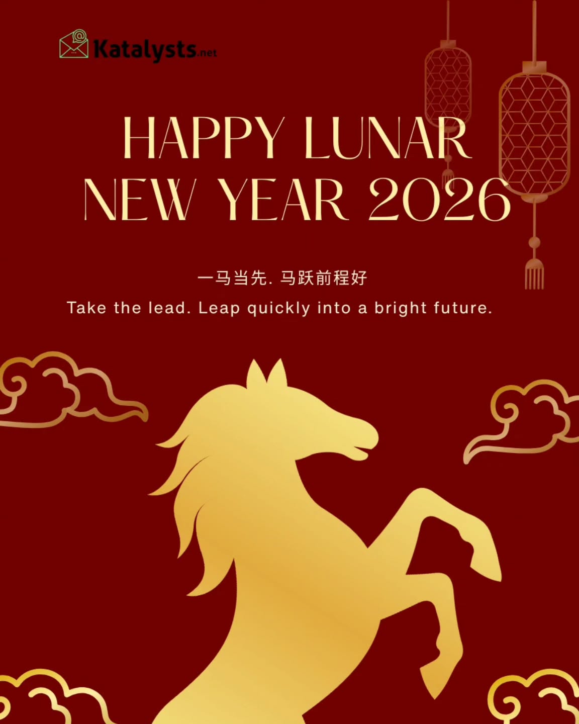 New year, new momentum🧧
Here’s to steady progress, growing partnerships and the opportunities guiding us into what’s next, together.
马不停蹄,福气相随
Keep moving forward and good fortune will follow.
#LunarNewYear #CNY2026 #chinese #leadership #katalystsdigital