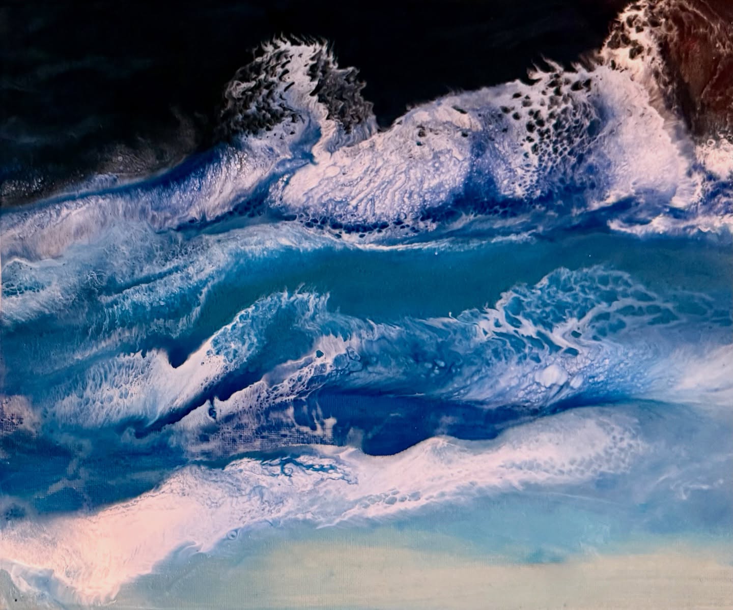 Sometimes I have a night of painting and nothing goes right which makes me appreciate a night like last night where everything surpassed my expectations. Completed 6 pieces for upcoming shows! @justinegiorart