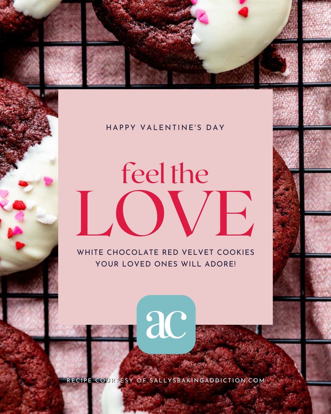 Love is in the details. And sometimes… it’s in the cookies. ❤️🍪
Sharing a little Valentine’s Day sweetness with one of our favorite festive treats. These White Chocolate Red Velvet Cookies are perfect for baking at home, sharing with neighbors, or adding a little extra love to your weekend plans.
👇 Full recipe below, saved just for you.
White Chocolate Red Velvet Cookies
Ingredients:
• 1 2/3 cups all-purpose flour (spooned and leveled)
• 1/4 cup unsweetened natural cocoa powder
• 1 tsp baking soda
• 1/4 tsp salt
• 1/2 cup unsalted butter, softened to room temperature
• 3/4 cup packed light or dark brown sugar
• 1/4 cup granulated sugar
• 1 large egg, at room temperature
• 1 tbsp milk
• 3/4 tsp gel red food coloring (or alternative)
• Two 4-ounce bars white chocolate, coarsely chopped
• 2–3 tbsp sprinkles
Instructions:
1️⃣ Preheat oven to 350°F. Line baking sheets with parchment paper or silicone mats.
2️⃣ Whisk flour, cocoa powder, baking soda, and salt together in a medium bowl. Set aside.
3️⃣ Beat butter, brown sugar, and granulated sugar on medium speed until creamy, about 3 minutes. Add egg and vanilla extract and mix on high until combined. Scrape bowl as needed.
4️⃣ Add dry ingredients to wet ingredients along with milk and food coloring. Mix on low speed until combined. Dough will be sticky. Cover and chill for at least 2 hours.
5️⃣ Scoop and roll dough. Place cookies about 3 inches apart on baking sheets. Bake 11–13 minutes, until edges are set and centers look soft.
6️⃣ Cool cookies on baking sheet for 5 minutes, then transfer to a wire rack to cool completely.
7️⃣ Melt white chocolate in 15-second microwave increments, stirring between each. Dip half of each cookie into white chocolate and add sprinkles.
8️⃣ Allow chocolate to set fully at room temperature or in the refrigerator. Store at room temperature up to 3 days or refrigerated up to 1 week.
Recipe credit: sallysbakingaddiction.com 🍪💗
From our home to yours, happy Valentine’s Day.