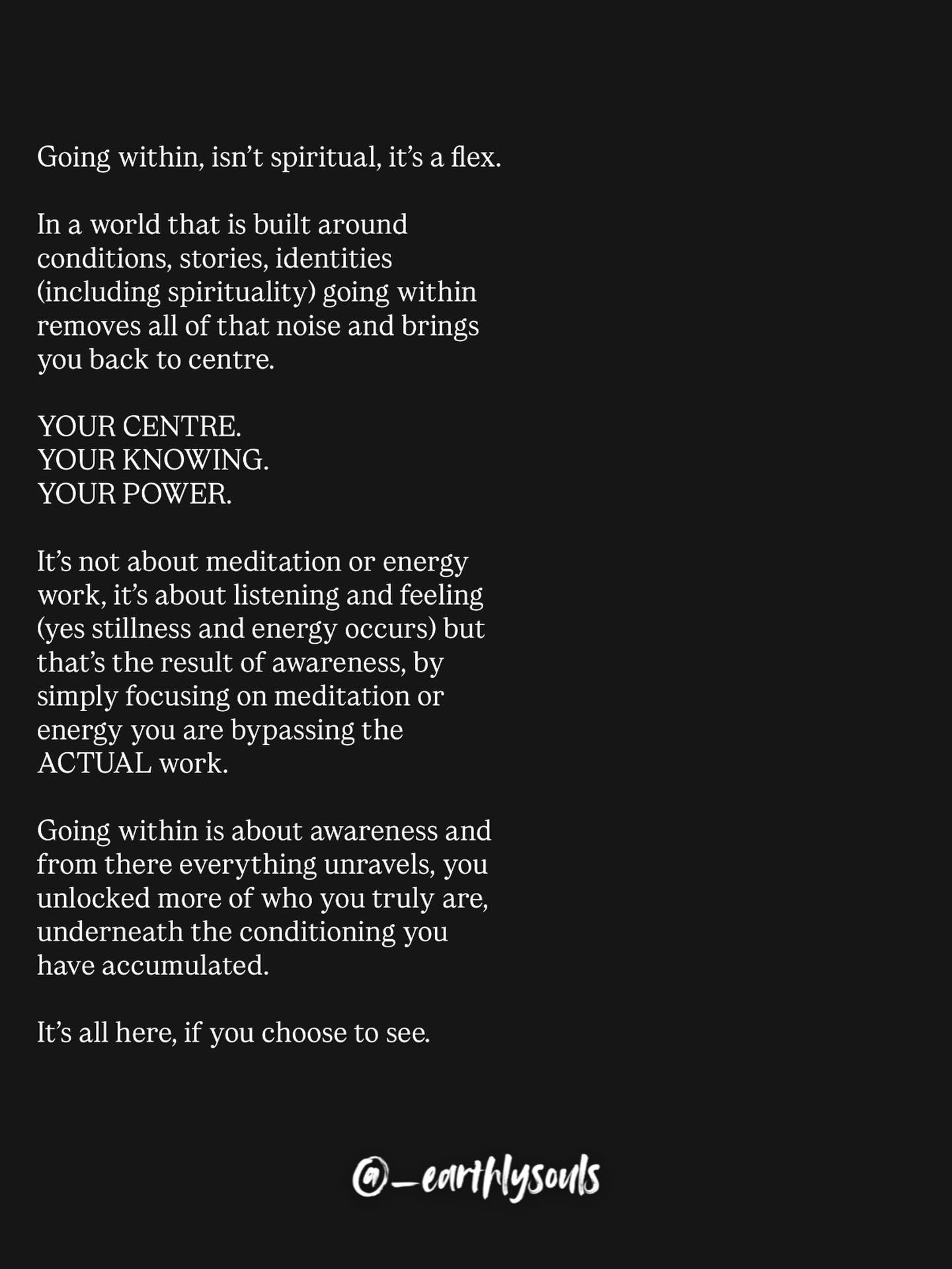 Most people aren’t lacking practices.
They’re avoiding what they feel.
My role isn’t to do it for you, just to hold the space long enough
for you to recognise your own awareness.
You won’t need me forever just a steady space at the beginning.
Relationships are the clearest place to begin.
They bring our conditioning to the surface every day.
When you can see with clarity there, it flows into how life moves through you.
#relationships #awareness #presence #love #goldcoast