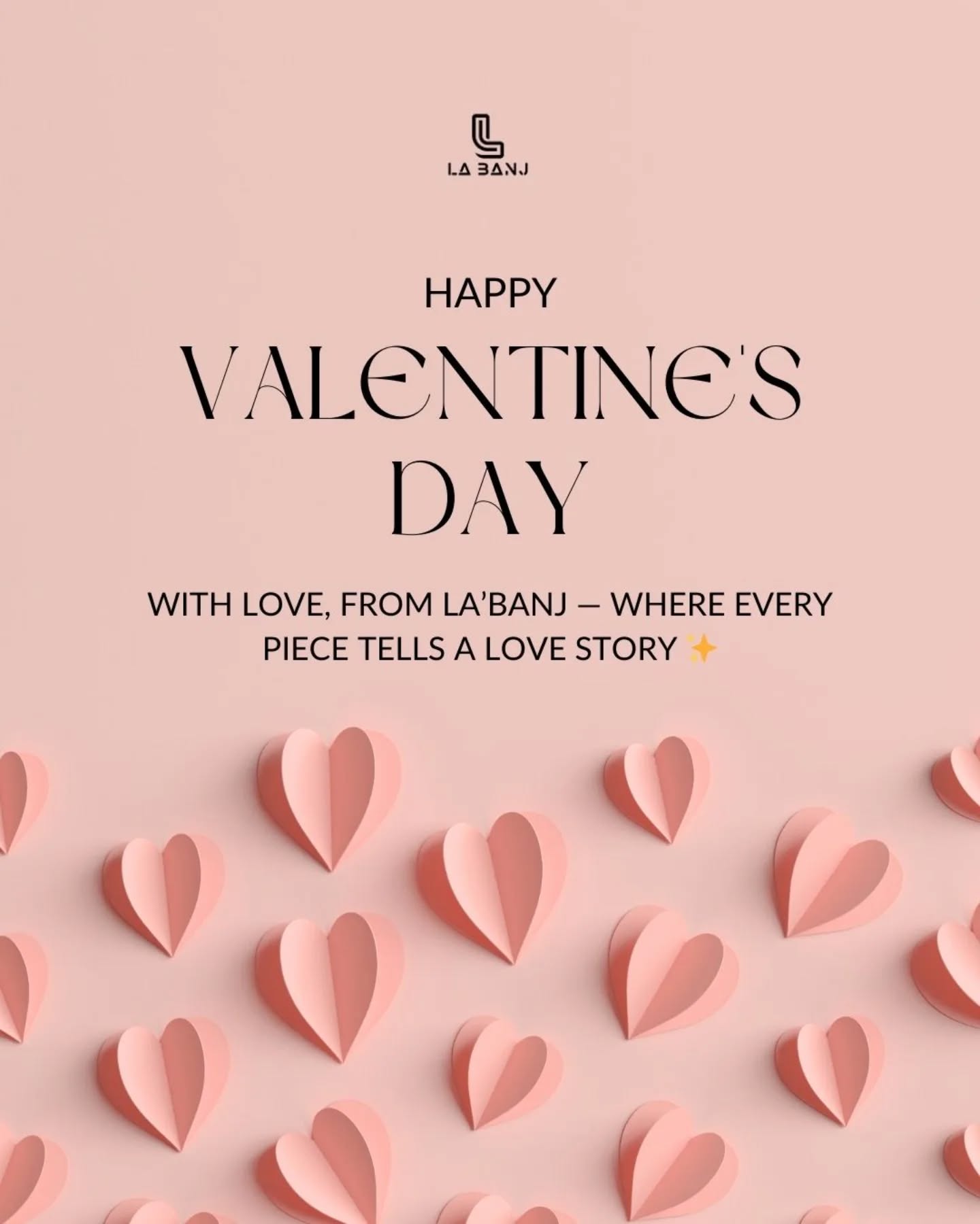 Happy Valentine’s Day 💕
Today we celebrate love in all its forms — bold, soft, timeless.
May your day shine as beautifully as the pieces you wear ✨
With love,
La’Banj 🤍
#LaBanj #HappyValentinesDay #LoveInStyle #TimelessElegance #CelebrateLove