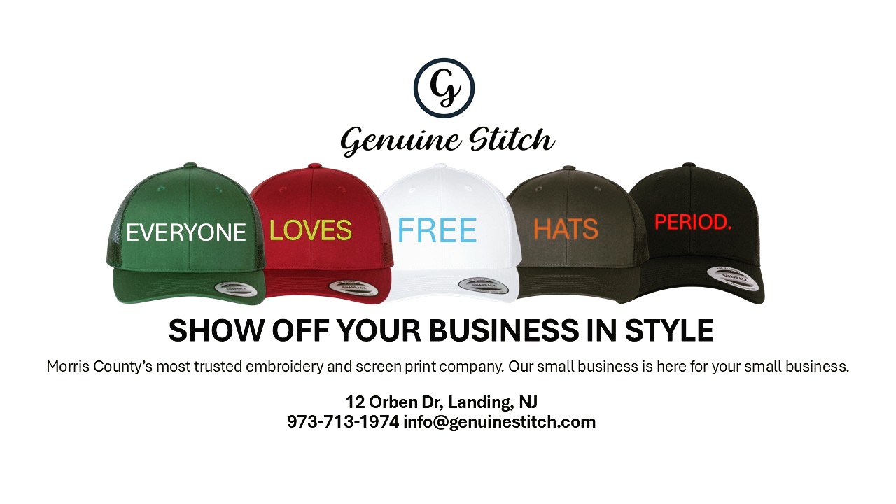It’s simple: Everyone loves free hats. Period. 🧢
At Genuine Stitch, we know that high-quality headwear isn’t just an accessory—it’s a walking billboard for your brand. We’re proud to be Morris County’s go-to for premium embroidery and screen printing. Our small business is here to help your small business stand out.
📍 Visit us in Landing: 12 Orben Dr.
📧 info@genuinestitch.com
📞 973-713-1974
#GenuineStitch #MorrisCountyNJ #CustomApparel #EmbroideryLife #SmallBusinessSupport #LandingNJ #CustomHats