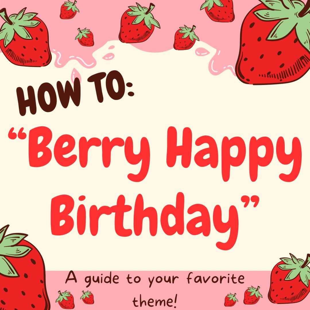 Ever wondered how to throw a berry themed party? Here’s your guide!
🍓Look for age-appropriate strawberry decor! This can be flags, plates, balloons, and any other berry bests. Don’t be afraid to go all out!
🍓Activities can include cookie decorating (like strawberries, of course!), scavenger hunts, dancing, and other games depending on the age group.
🍓Cake and food is the easy one. Any and all strawberry flavors are the way to go!
Here at Creative Parties for Kids and Play & Parties, we can make your dreams a reality. Don’t wait to book now!
#strawberry #strawberryshortcake #party #birthdayparty #kidspartyplanner