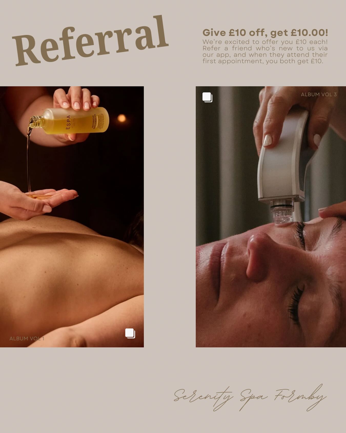 ✨ REFER A FRIEND & GET REWARDED ✨
Love your experience with us? Share it with someone you care about 💛
📲 Refer a friend through our app and once they attend their first appointment…
🎉 YOU get £10 credit
🎉 THEY get £10 credit
That’s £10 each to use towards your next visit!
It’s our little way of saying thank you for spreading the word 🫶
💬 Head to the app to refer now!
#ReferAFriend #ClientRewards #ReferralProgramme #ThankYou #SelfCareRewards SupportLocal BeautyDeals WellnessRewards