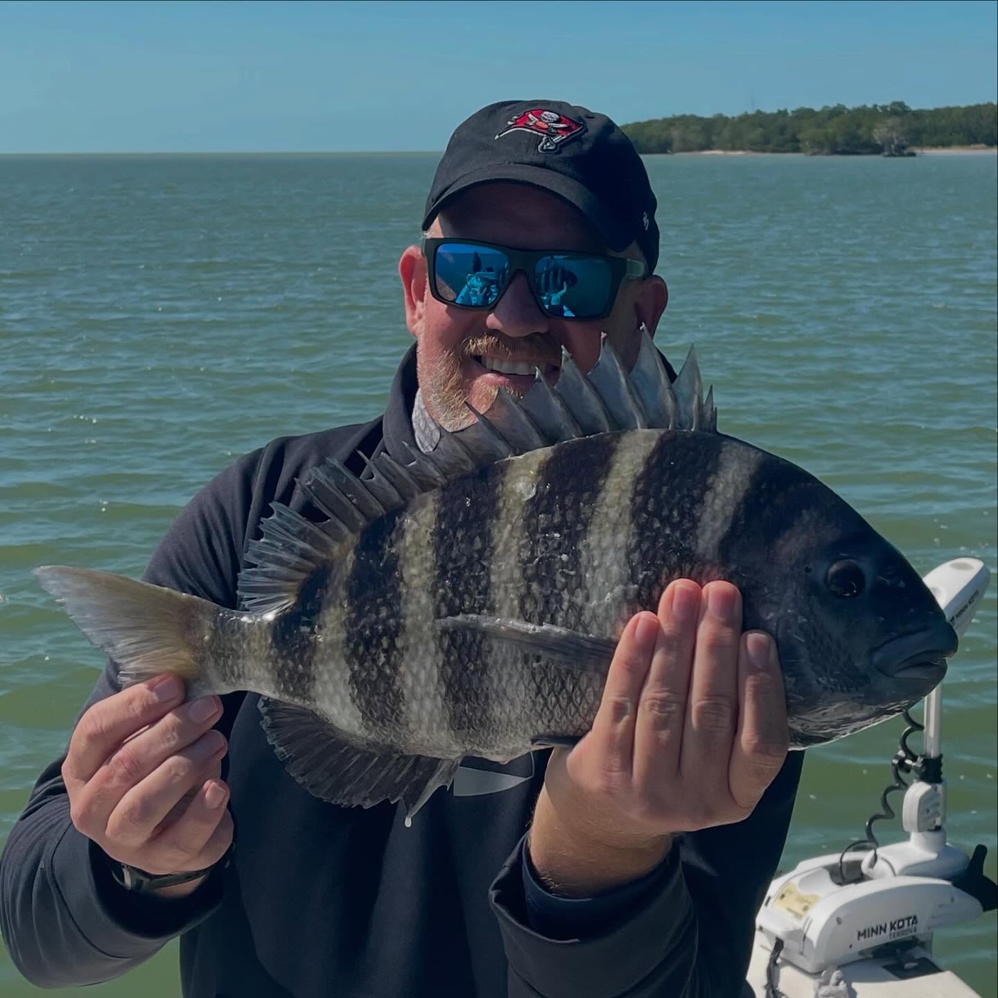 at 18.5 in, and 6lbs this is perhaps the biggest #convictfish #sheepshead we’ve caught aboard! With water temps in the 60’s we picked this one and a dozen of its friends in about 15 ft of water. Call me, I’ll bring you to this spot! Can’t think of a better fighting, and eating fish! 📲305-778-5342 #convictfish #sheepshead #a2fishingcharters #irtreels #cajuncustomrods #donnmarpliers #tfoflyrods #palmythgloves #fourhorsementackle #captainspreferredproducts #fortressmarineanchorsusa