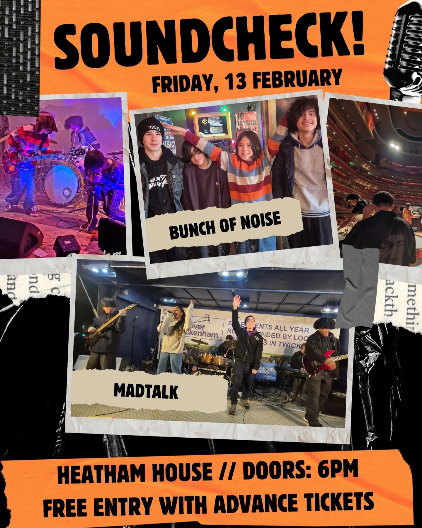 Powerjam bands 'Bunch of Noise' and 'MadTalk' will hit the @afc_heathamhouse stage for the 'Alternative Valentine's Ball', hosted by @afc_soundcheck this Friday! 🔥 (Under 18s only.) FREE ENTRY! Tickets available from the link in our bio. 🎉
#HeathamHouse #powerjambands #powerjambandproject #RichmondYouthService #youth #youthclub #youthcentre #youthwork #youthworkworks #nonprofit #youthgroup #richmonduponthames #twickenham #band #bands #gigs #youthmusic #musicstudio