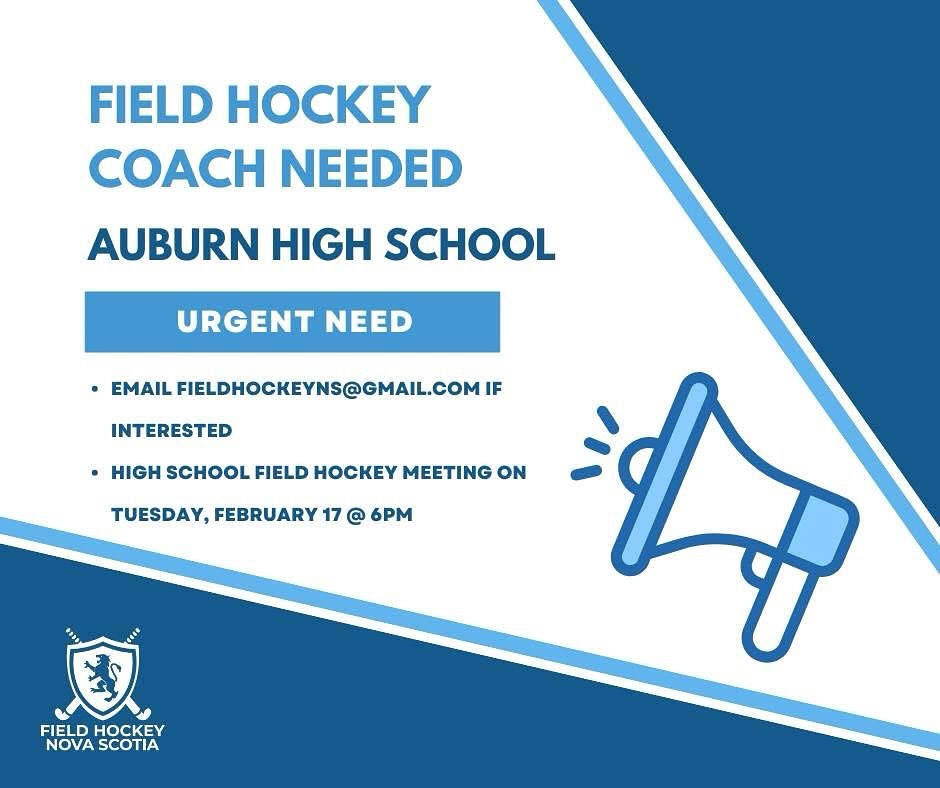 Urgent Need - High School Field Hockey Coach at Auburn High School
Hi folks, passing this along from the Metro High School Girls Field Hockey League in hopes there is someone interested.
Auburn High School is in urgent need of a coach for their high school field hockey team. If you’re interested or would like more information, please reach out to fieldhockeyns@gmail.com.