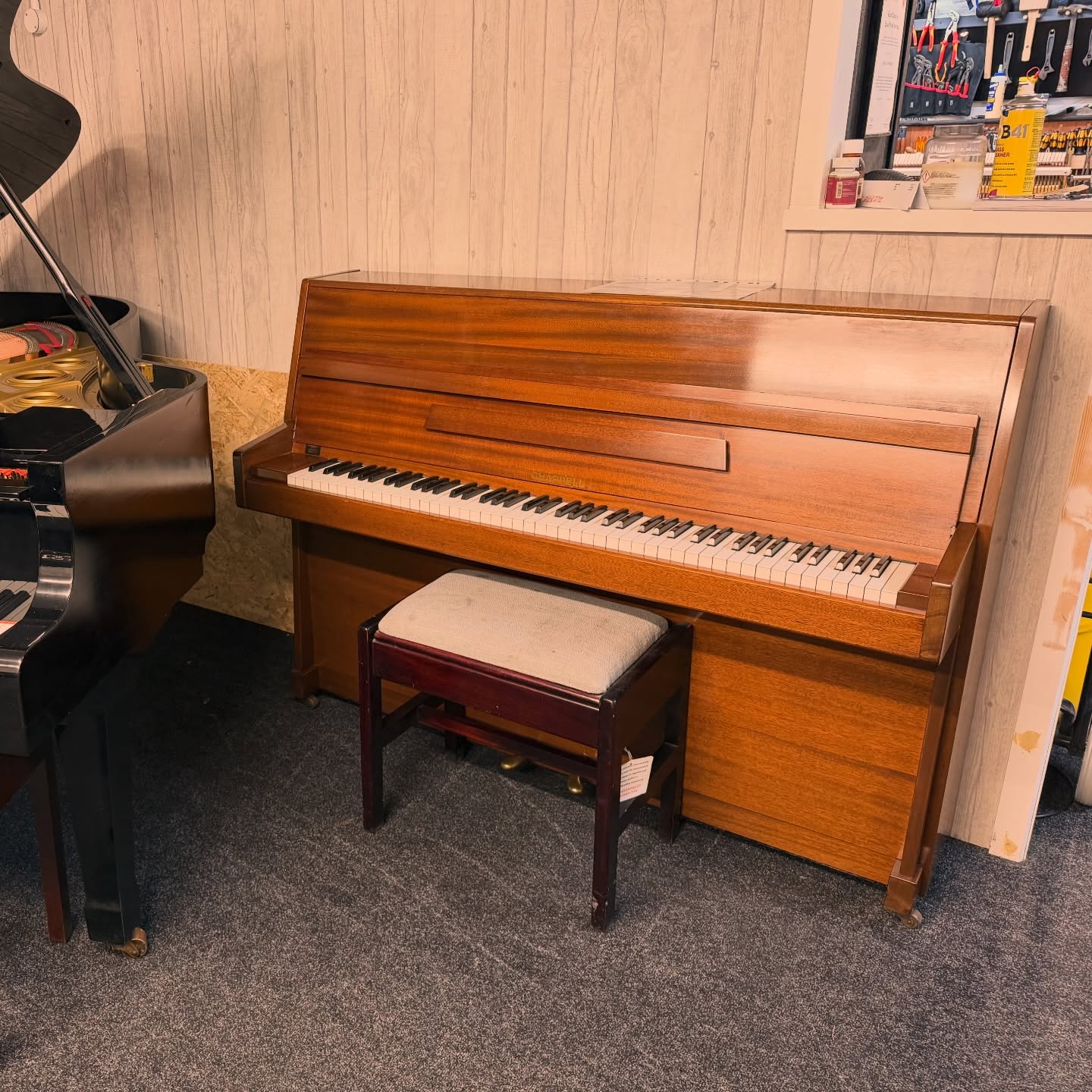 This upright came to me from a family who have owned it since the 1960s. They asked whether I would take it, because they wanted it to have the best chance of a long future. It was collected and brought to the workshop this morning. It is currently awaiting preparation, and will be reconditioned to a high standard to ensure it goes on to provide many more years of faultless service. #pianoworkshop #pianoreconditioning #pianosales