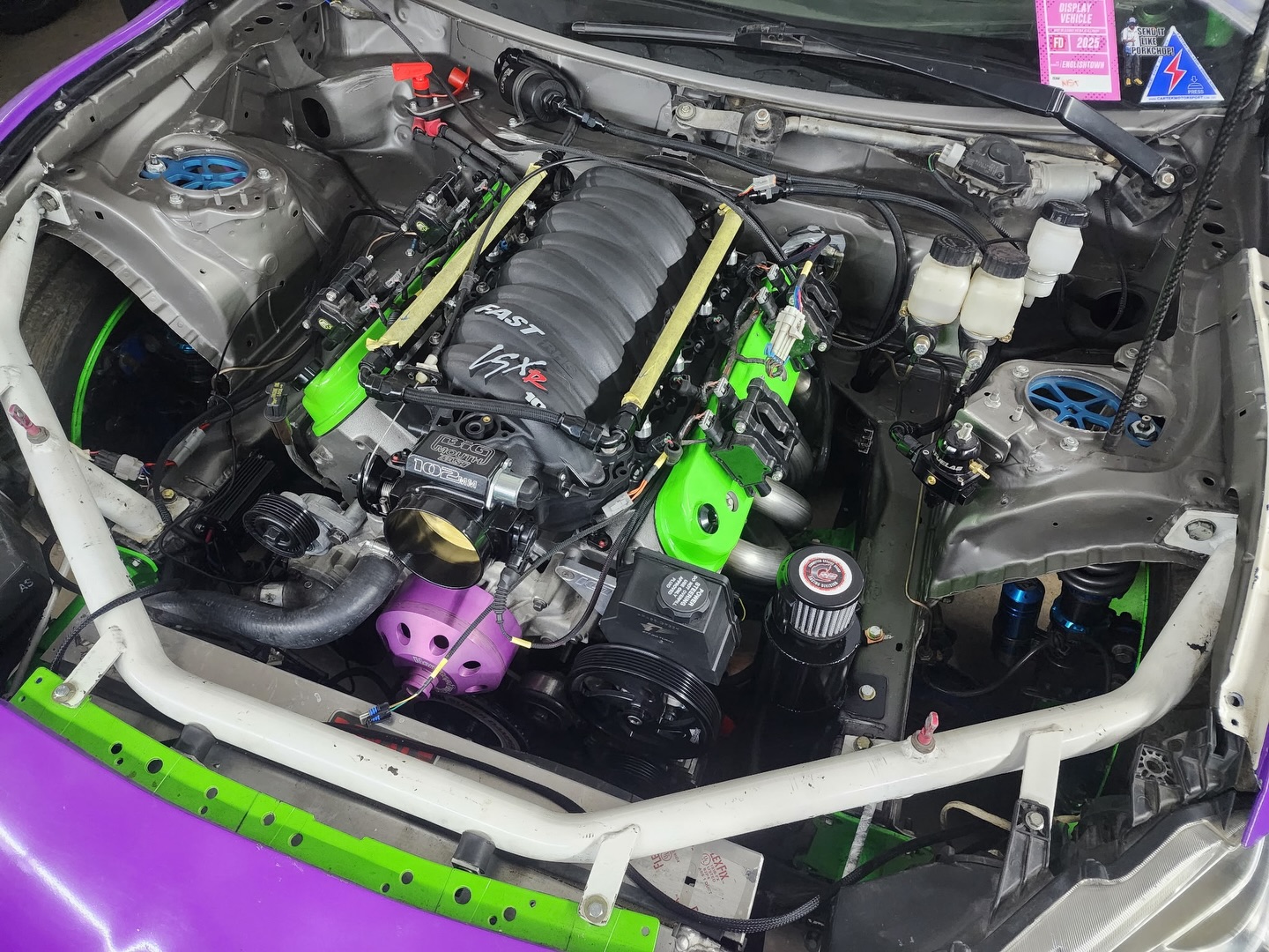 @CommittedServiceBrand is wrapping up the new LS3 build using all @LINK_ECU electronics. Can’t wait to rip this thing💜💚