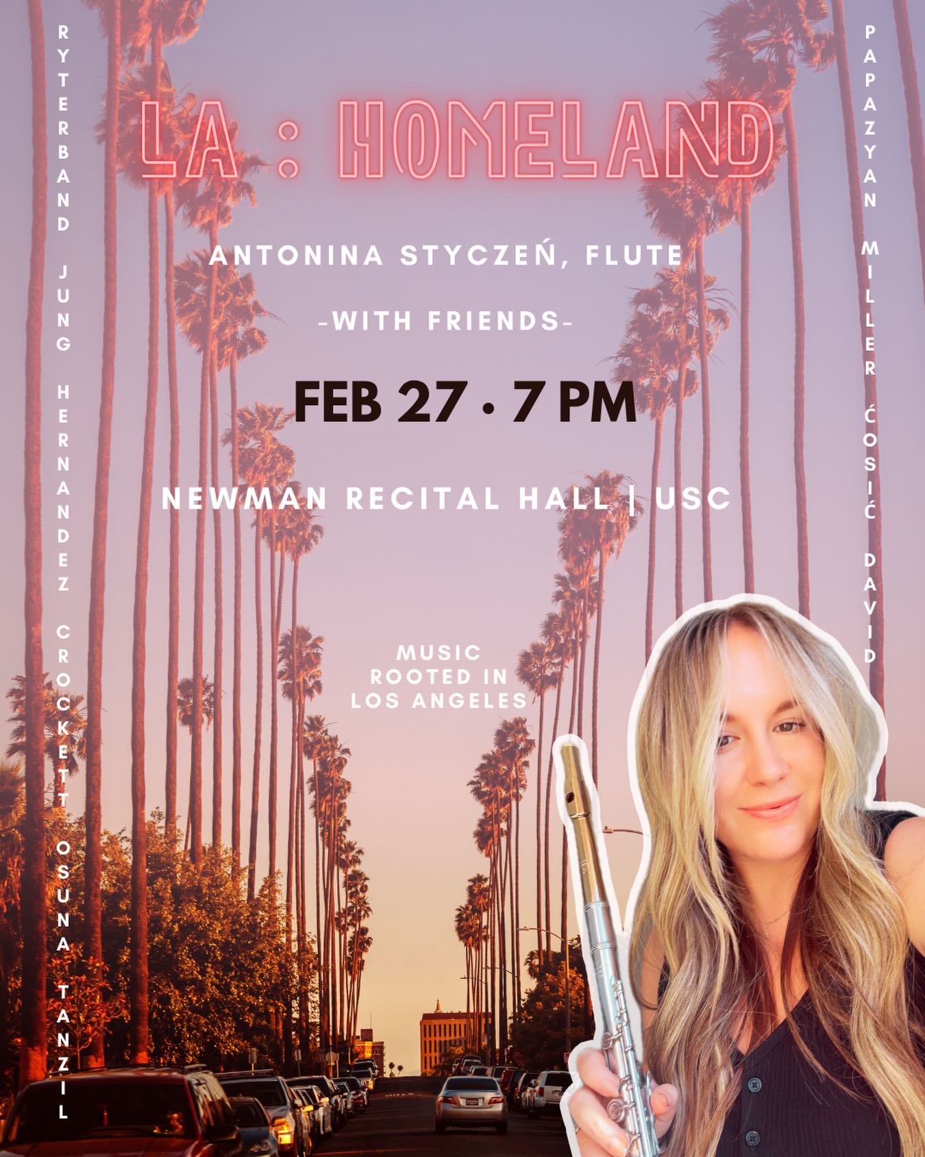 LA: Homeland is a project about community.
It brings together music written by composers connected to Los Angeles and performed with friends who are part of my musical life here. Some of these pieces were written for us, some reflect longer histories rooted in this city — all of them grew out of collaboration, trust, and shared creative space.
I can’t wait to share this evening with you.
📍 Newman Recital Hall, USC
📅 February 27
🕖 7 PM
#LAHomeland
#LosAngelesMusic
#LAMusicians
#ContemporaryMusic
#MusicCommunity