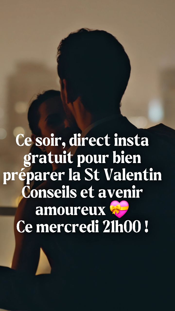Gratuit, ce mercredi 21h00. Je serai en compagnie d'@estelle.medium.energeticienne chacun notre tour on va se connecter à vos guides pour des conseils amoureux et votre avenir sentimental ! Speciale preparation Saint Valentin !