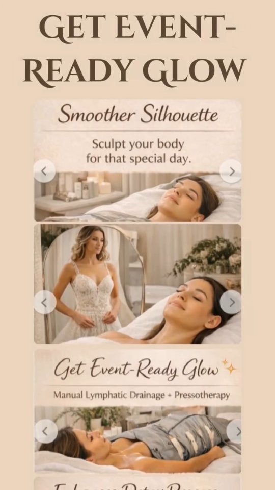 ✨ Get Event-Ready Glow ✨
Manual Lymphatic Drainage + Pressotherapy is the perfect combination to prepare your body for life’s big moments.
Whether it’s a wedding, holiday, or a milestone birthday, this treatment helps:
• reduce puffiness
• support detox
• enhance your silhouette
• leave you feeling light, sculpted, and confident
📅 Book in advance to secure your appointment — special occasions deserve extra care.
#DetoxBody #ReducePuffiness #manuallymphaticdrainage #tatjanasenkova #newburyberkshire