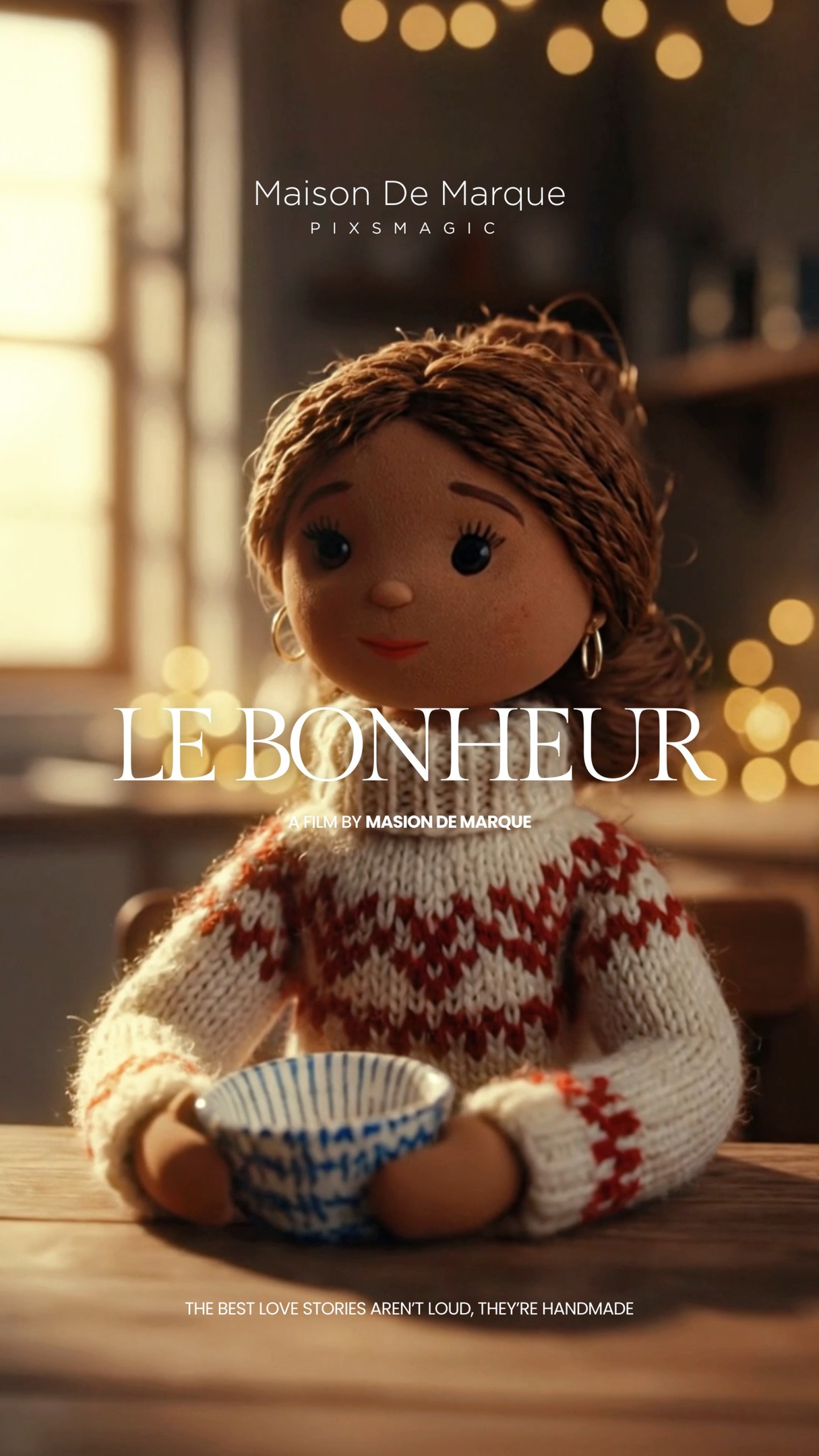 Le Bonheur.
Not every love story is loud.
Some are stitched.
Some are baked.
Some are waited for.
Because real love isn’t grand —
it’s gentle.
It’s patient.
It’s handmade.
C’est l’amour in its purest form.
Petit à petit, it becomes home.
A frame-by-frame Valentine’s story.
Real love is not loud.
It’s felt.
It’s warm.
It’s Le Bonheur.
#LeBonheur #CestLamour #HandmadeLove #StillWarm #QuietLove #ValentinesCinema #FrameByFrame #Pixsmagic
