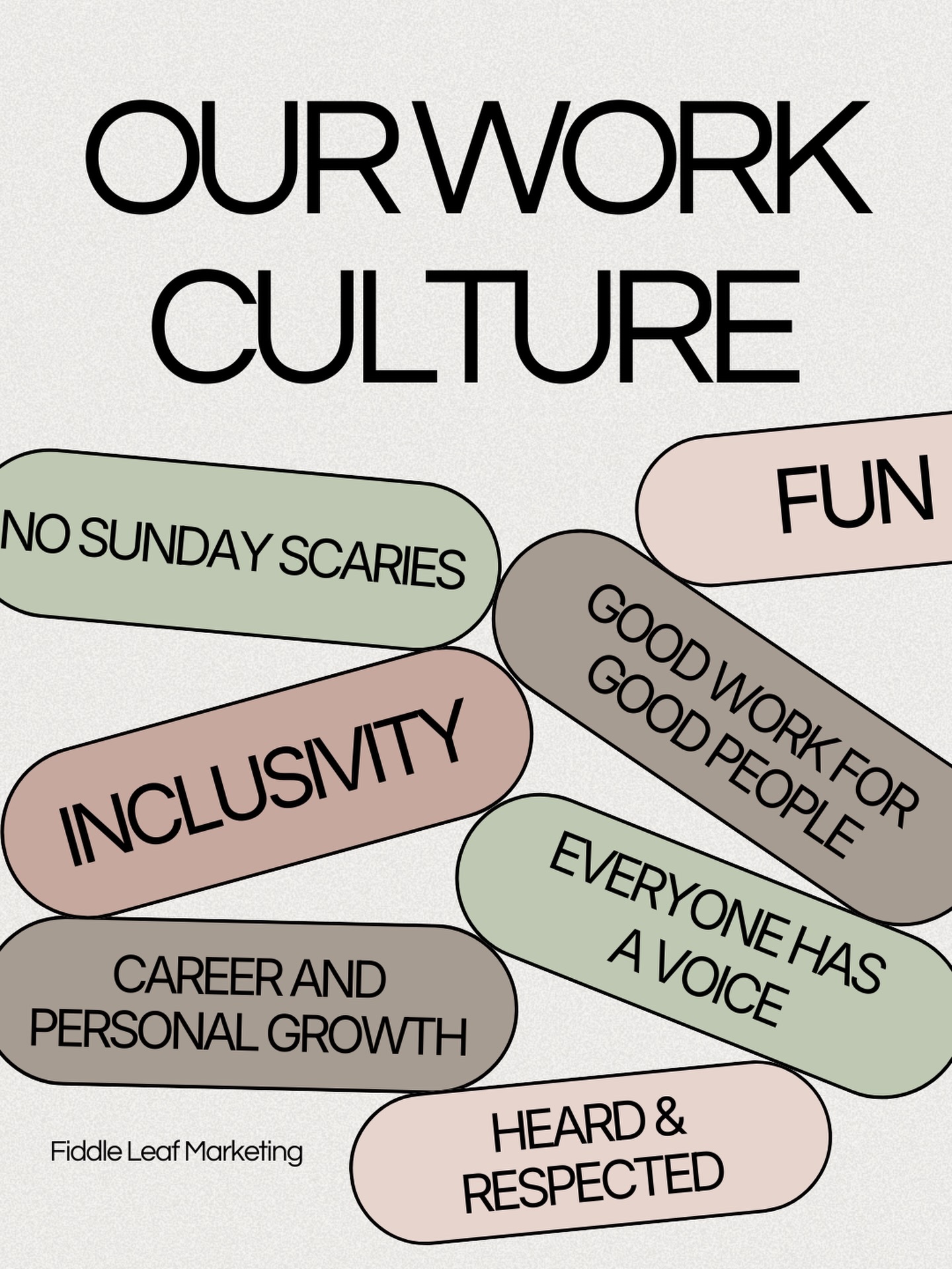 You hear a lot about the scary parts of corporate culture. As a women-owned, founder-led business, we’re building something different at Fiddle Leaf: a culture rooted in respect, honest conversations, and work our team is proud to stand behind. No Sunday Scaries here 🌿