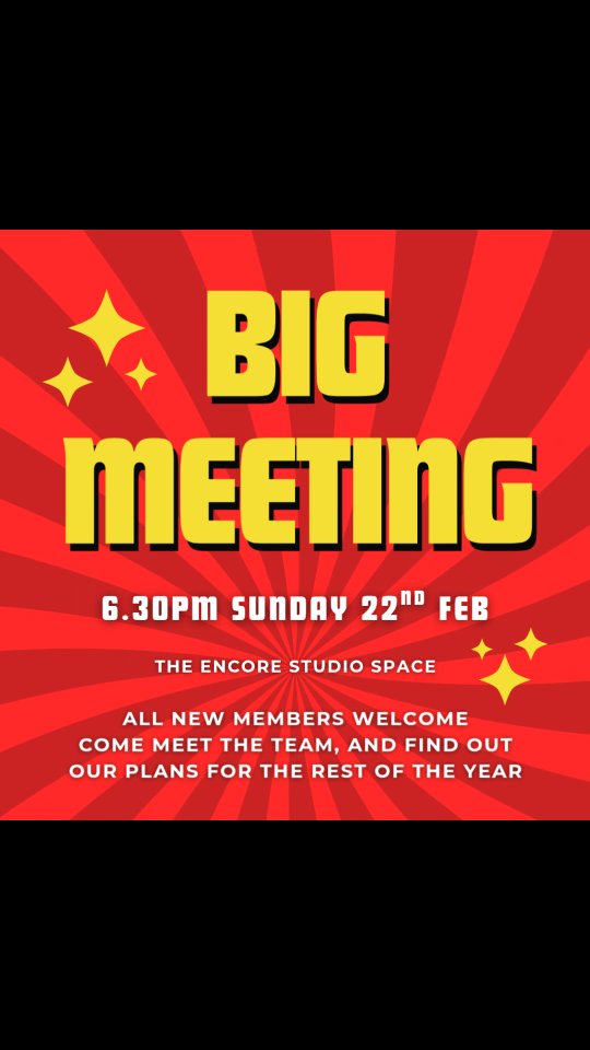 If you'd like to find out about what we do and how to get involved, come along on the 22nd. We'll be discussing our plans for the rest of year, and beyond.
AND we'll be revealing the summer show..... 🤔⁉️
All are welcome!
#bigmeeting #exciting #showreveal #limelight #thurles