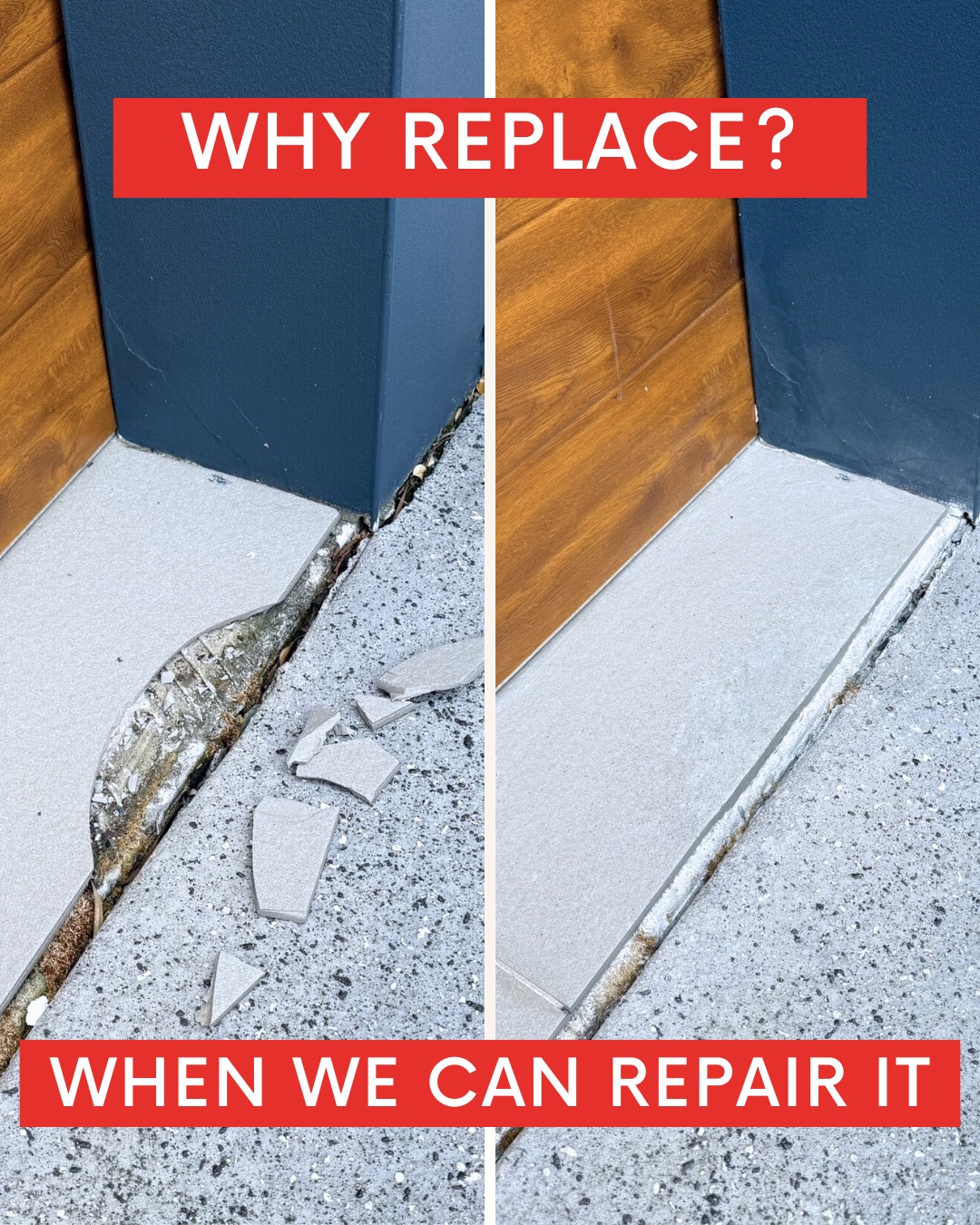 Most people would replace this tile. We repaired it instead. 👌
Before you rip it out, send us a photo.
Chances are, we can repair it.
📍Job KSR10363 NSW 2048
#repair #repairs #tilerepair #surfacerepair #beforeafter
