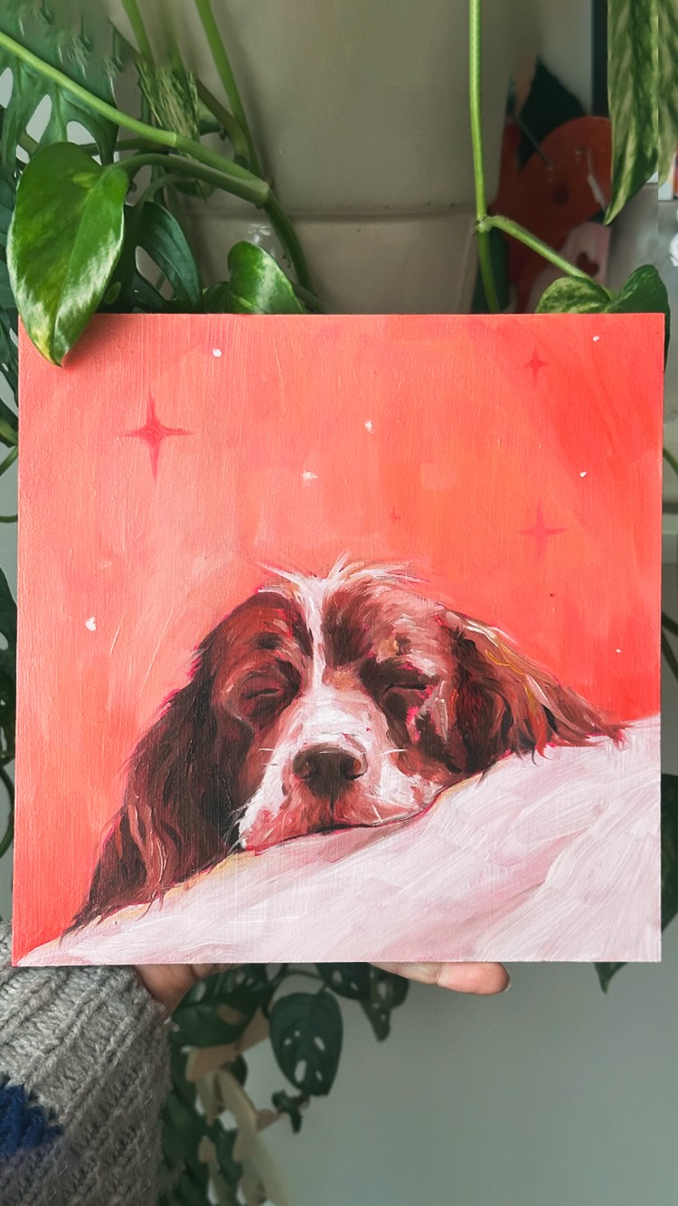 Por una razón que desconozco nunca me había animado a probar el óleo, y estaba en mis propósitos de 2026, así que en lugar de hacerme la remolona he concluido que era el momento de probar a ver qué tal. Y me ha gustado! :)
Mi técnica no es lo más depurado pero iré aprendiendo.
Y, obviamente, mi primer oleo tenía que ser mi Patito dormido ❤️
#illustration #painting #oilpainting #proceso