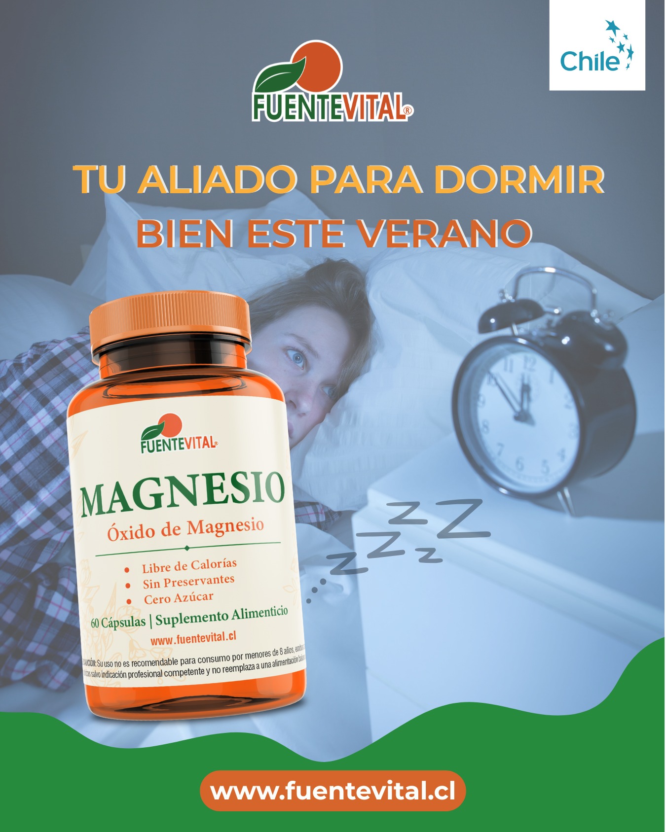 🌙 "Dormir bien también es parte del verano".
Las noches calurosas, los cambios de rutina y los días más largos alteran los hábitos de descanso. En este escenario, la nutrición cumple un rol clave como parte de una rutina consciente, especialmente cuando se incorporan minerales esenciales.
El magnesio es un mineral ampliamente presente en la alimentación y frecuentemente integrado en rutinas nocturnas, especialmente durante períodos de mayor actividad y exposición al calor.
Formar hábitos de descanso también implica cuidar lo que nutrimos cada día, entendiendo que el bienestar se construye desde la constancia y la alimentación equilibrada.
- Mineral esencial
- Cápsulas de fácil ingesta
- Ideal para consumo nocturno
- Parte de una rutina consciente
"Dormir también es nutrirse".
Súmate a incorporar Magnesio a tu rutina nocturna de verano.
Encuéntralo en tu farmacia o tienda naturista más cercana, revisa nuestros puntos de venta disponibles en la web o solicítalo en tu comercio de confianza.
Si eres farmacia, centro naturista o ecommerce, Magnesio es un producto clave para la temporada estival. Asegura tu stock y ofrece a tus clientes un mineral esencial altamente demandado durante el verano.
#Magnesio #MagnesioChile #MineralesEsenciales #DescansoConsciente #RutinaNocturna #VeranoReal #FuenteVitalChile #NutriciónNatural #HábitosSaludables #ConsumoNocturno #FuenteVitalChile #FarmaciasChile #CentrosNaturistas #EcommerceSalud #DistribuidoresChile #ProductosNaturales #TemporadaVerano