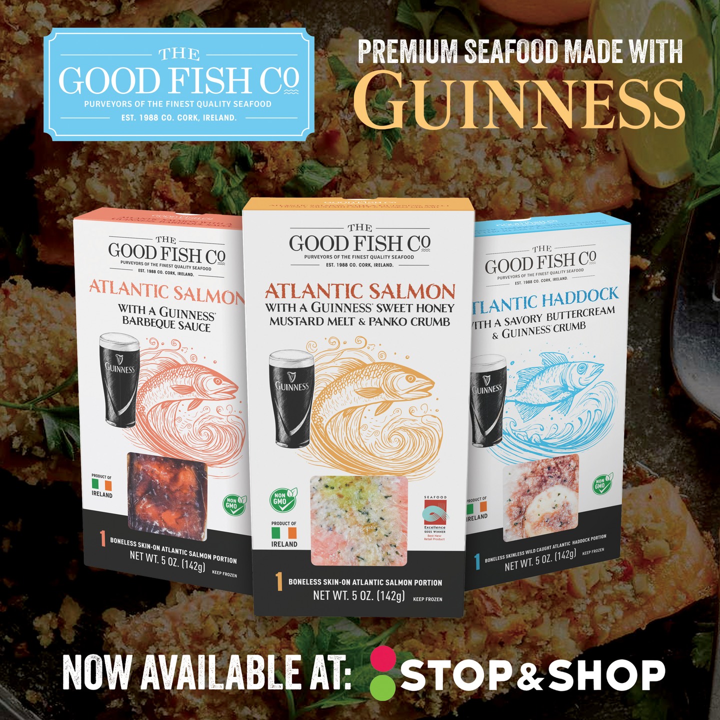 Bring the legendary taste of Ireland to your table! 🇮🇪
We are excited to announce that The Good Fish Co.’s premium frozen seafood line, infused with the bold flavors of Guinness, is now available at Stop & Shop!
Available Now:
Atlantic Salmon with Guinness Barbeque Sauce
Atlantic Salmon with Guinness Sweet Honey Mustard & Panko
Atlantic Haddock with Savory Buttercream & Guinness Crumb
Whether it's a quick weeknight dinner or a gourmet weekend treat, enjoy restaurant-quality seafood straight from your freezer. Non-GMO, boneless, and sourced from Co. Cork.
Find us in the frozen aisle at your local Stop & Shop today!
@stopandshop #frozen #seafood #salmon #haddock #guinness #marinated #ireland #irishseafood #atlanticsalmon #premiumseafood #easydinner #dinnertime #dinner #newproduct