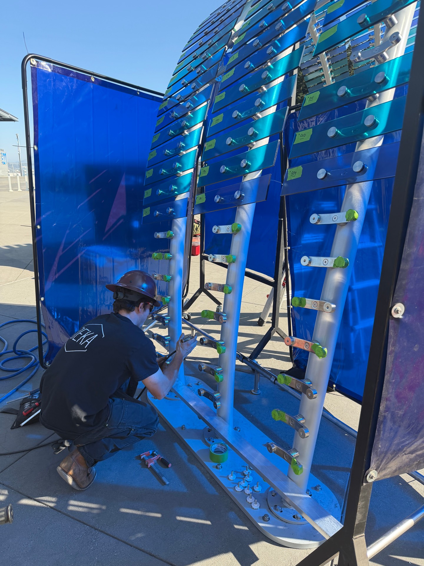 #FabricationFriday We love our fog in #SanFrancisco, but sunny job-site days are the best! #welders #welding