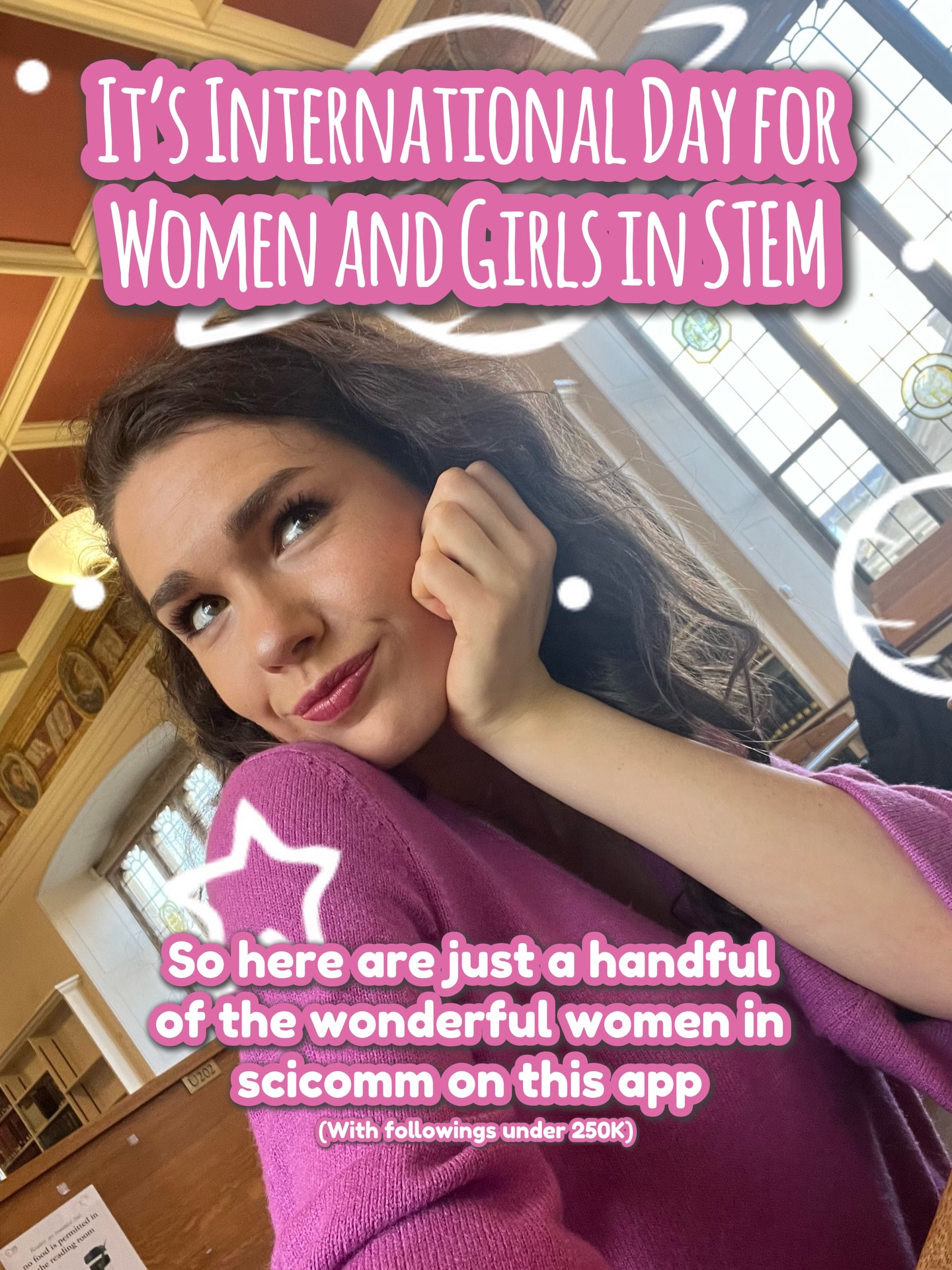 Happy International Day for Women and Girls in STEM!
One of my favourite things about social media is the incredible network of science communicators that Iāve met through these apps. There are so many talented people making incredible content everyday but IG will only let me tag 20 accounts at once so here is just a handful of the many women science communicators on this app š«
Please please tag your favourite creators in the comments!!
(Iāve purposefully kept this to accounts under 250K but that does not mean that those bigger creators arenāt also incredible š«¶)
Credit to @eleonorasvanberg for inspiring this post xx
#womeninstem #womeninscicomm #girlsinstem #scicomm #womenandgirlsinscience