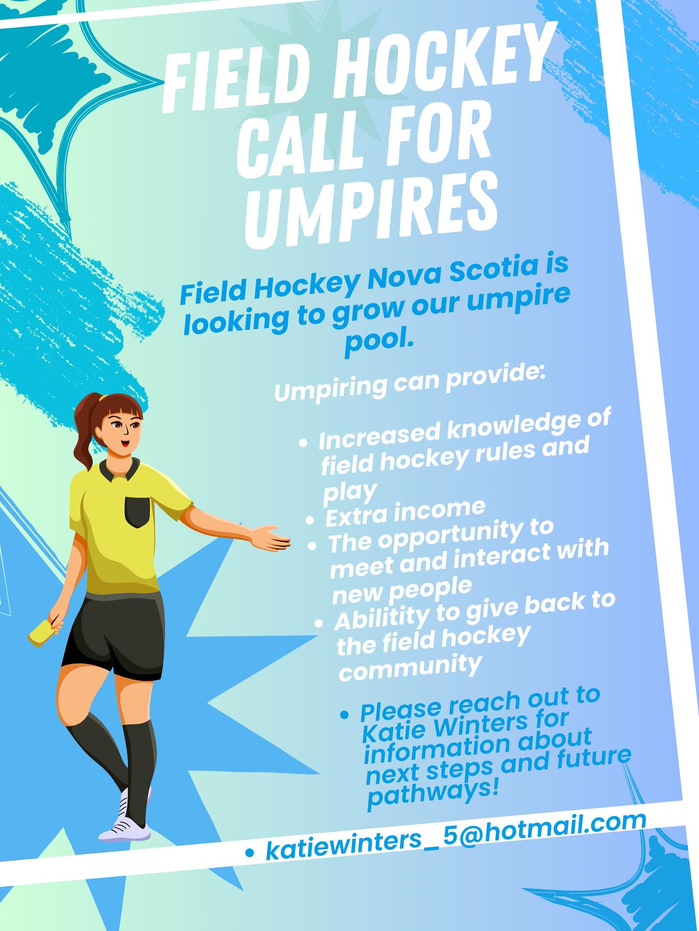 Call for Umpires! 📢 🏑
📧 Reach out to katiewinters_5@hotmail.com